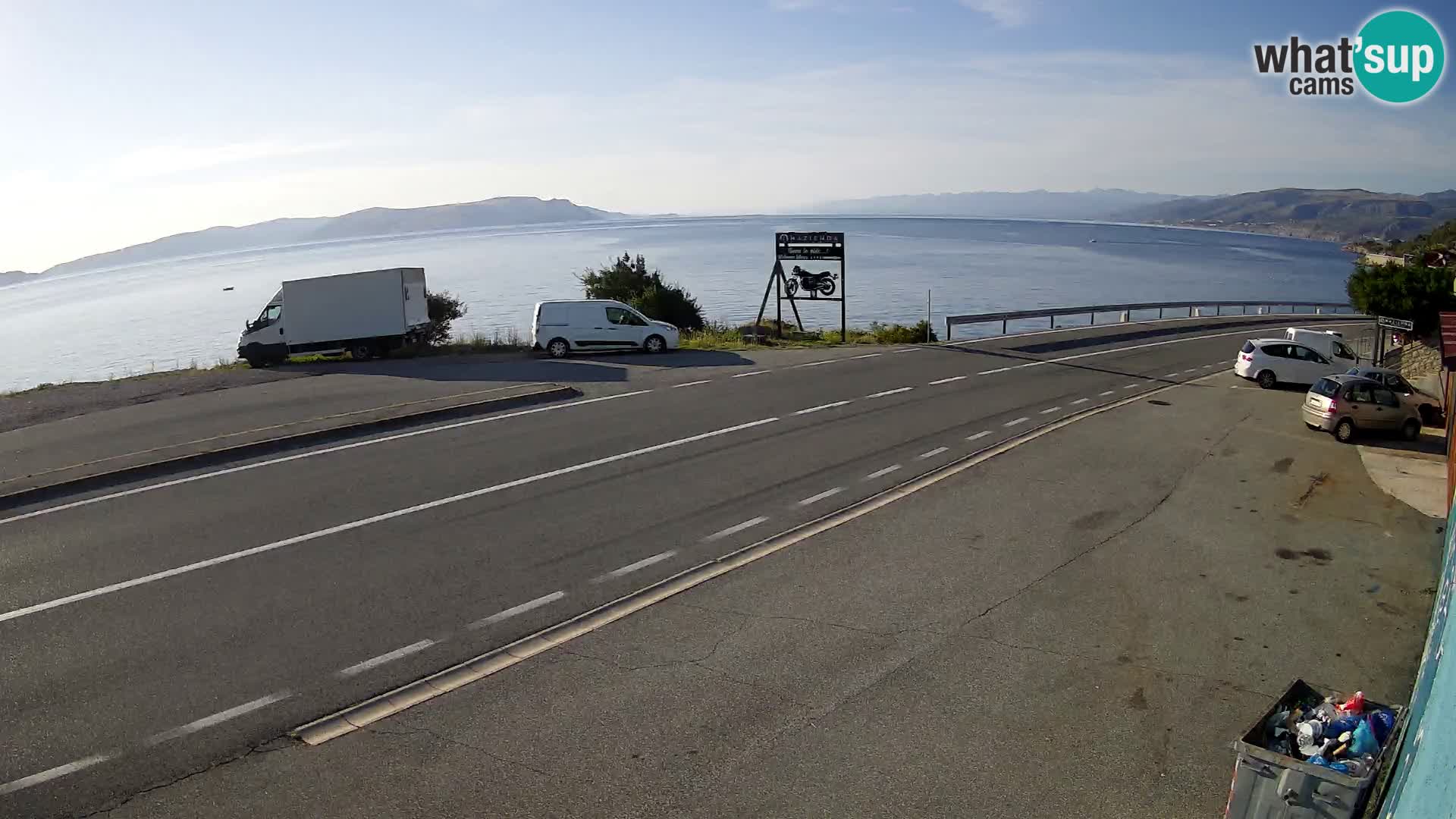 Webcam statale Adriatica D8 vicino SEGNA – Panorama su VEGLIA