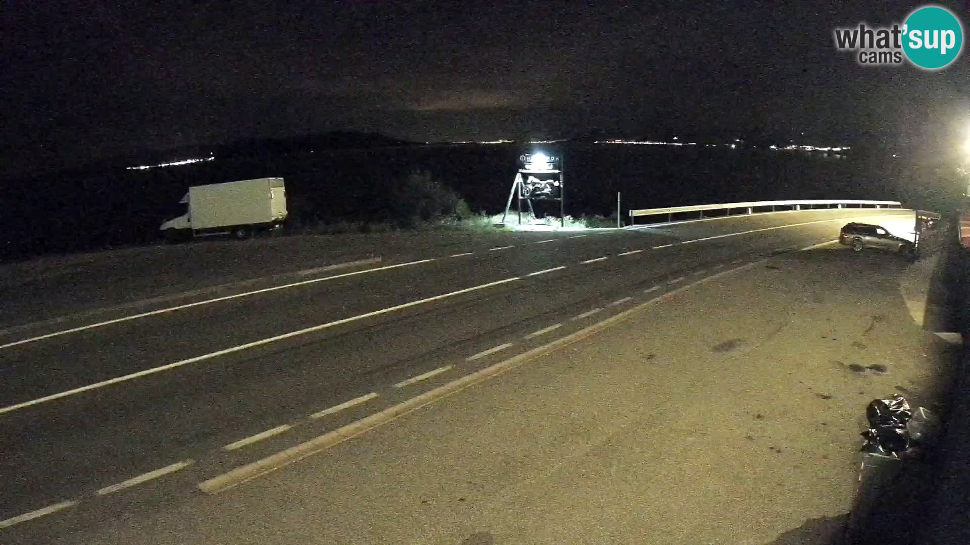 Webcam Adria-Autobahn D8 bei SENJ – Blick auf die Insel KRK