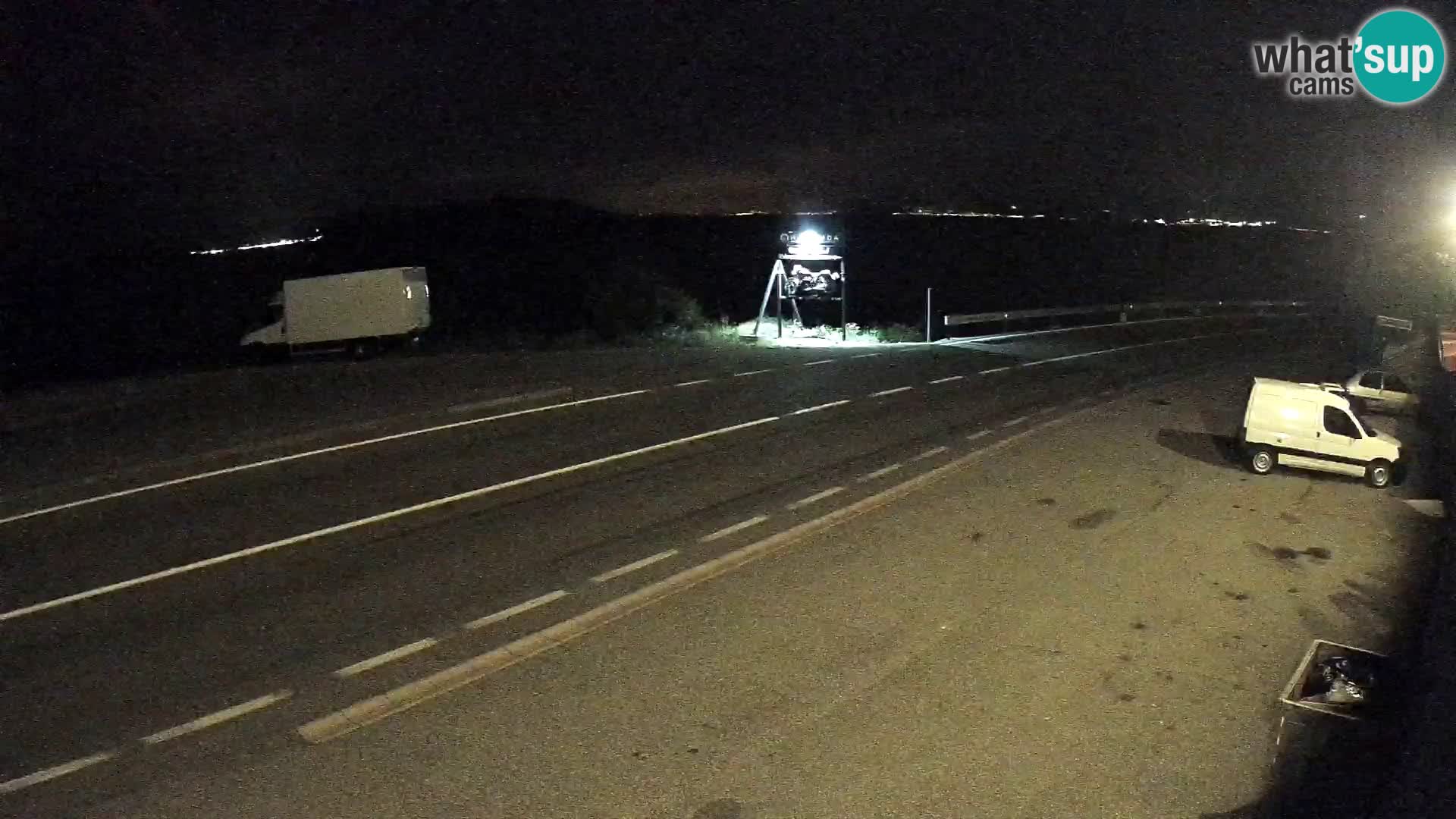 Webcam Adria-Autobahn D8 bei SENJ – Blick auf die Insel KRK