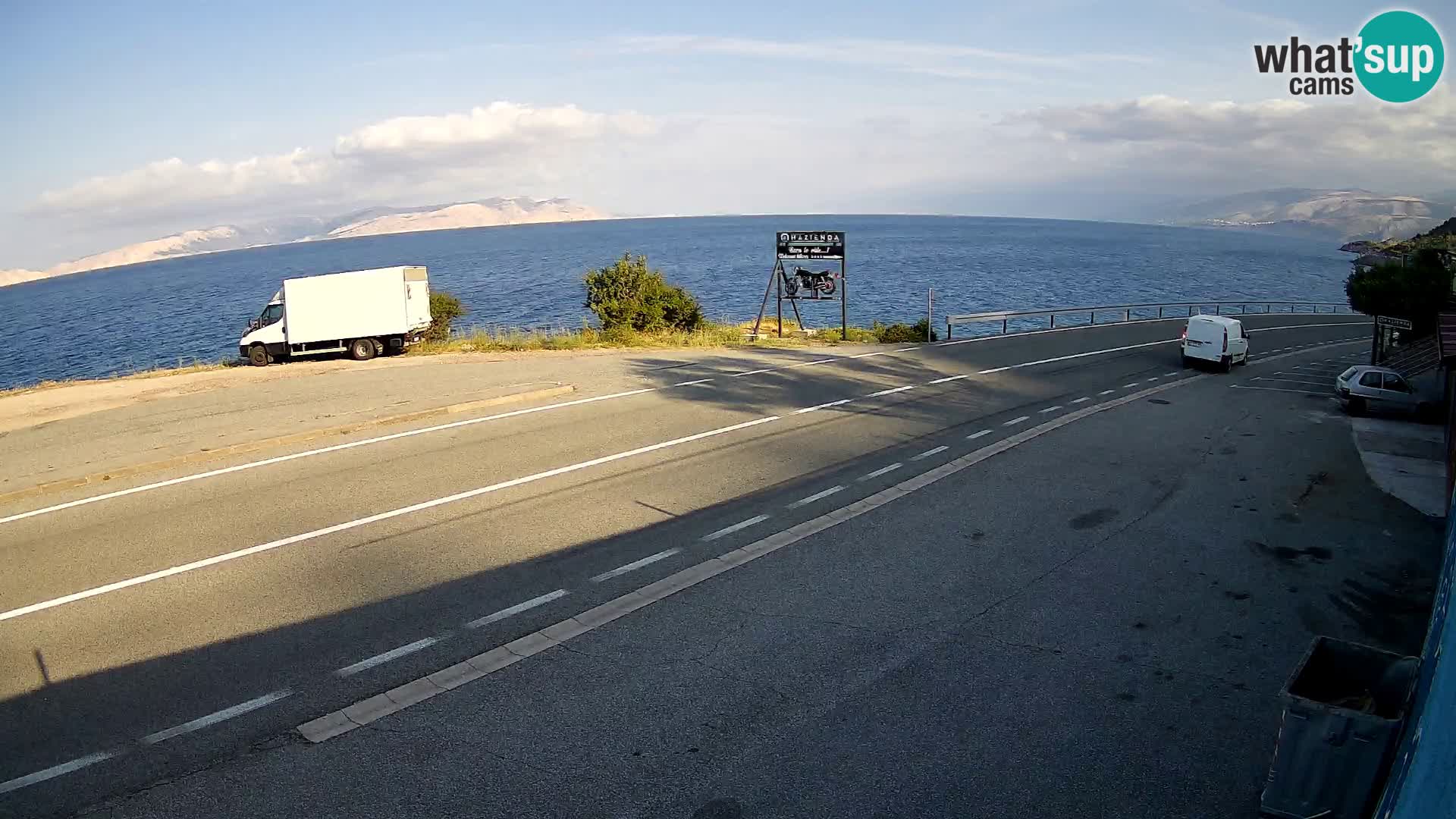 Webcam Adria-Autobahn D8 bei SENJ – Blick auf die Insel KRK