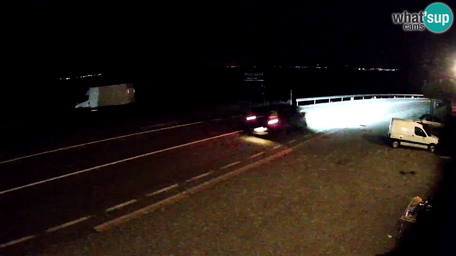 Webcam Adriatic highway D8 near SENJ – view to KRK island