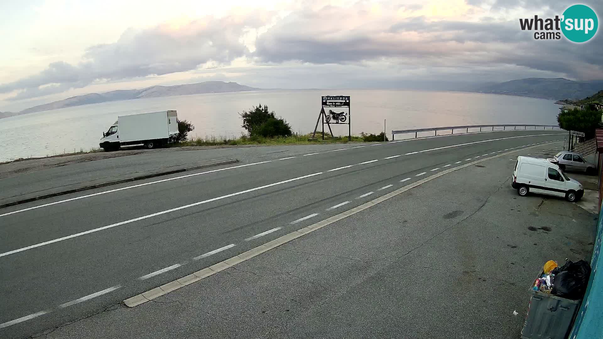 Webcam autoroute Adriatique D8 près de SENJ – vue sur l’île de KRK