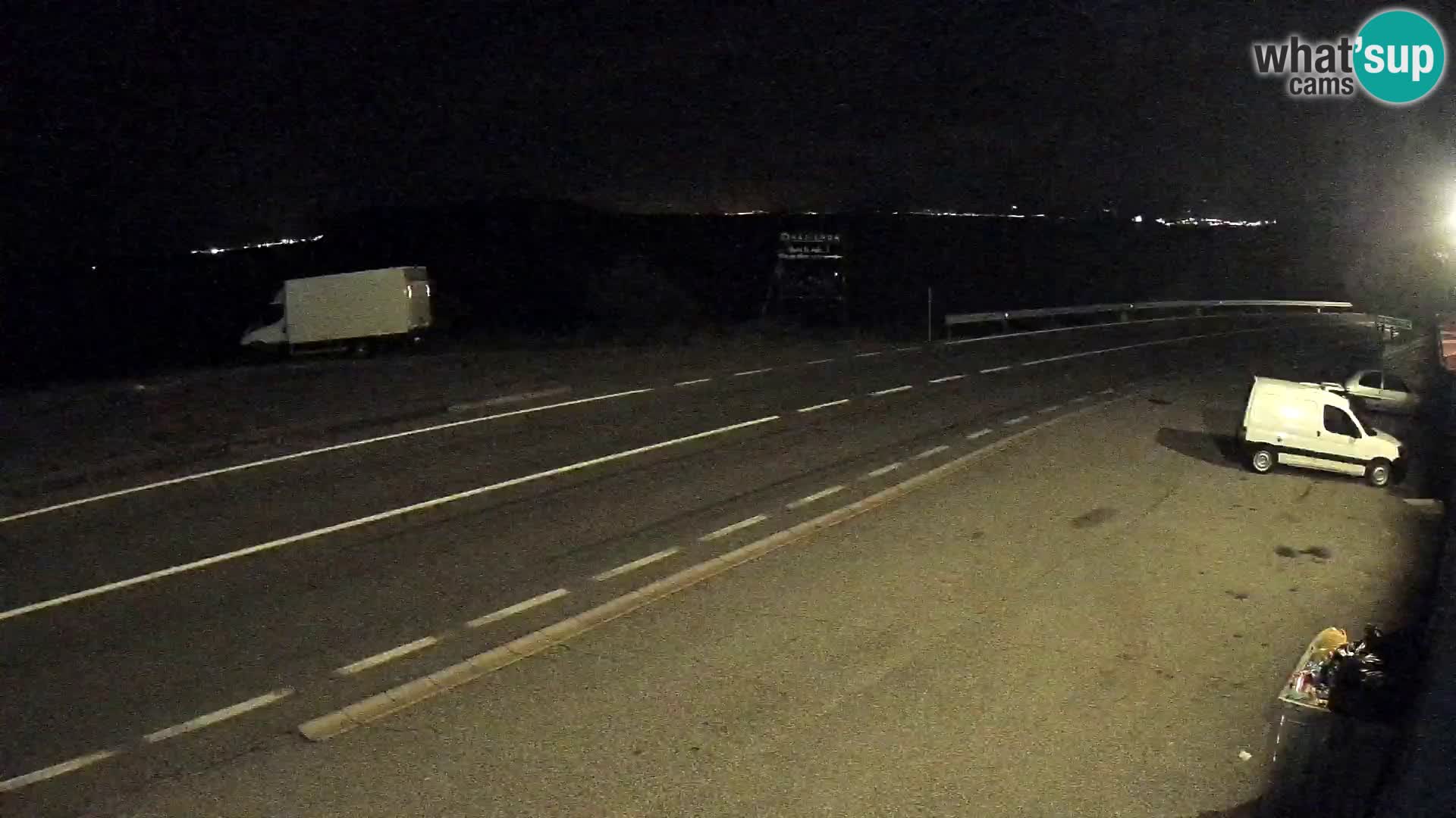 Webcam autoroute Adriatique D8 près de SENJ – vue sur l’île de KRK