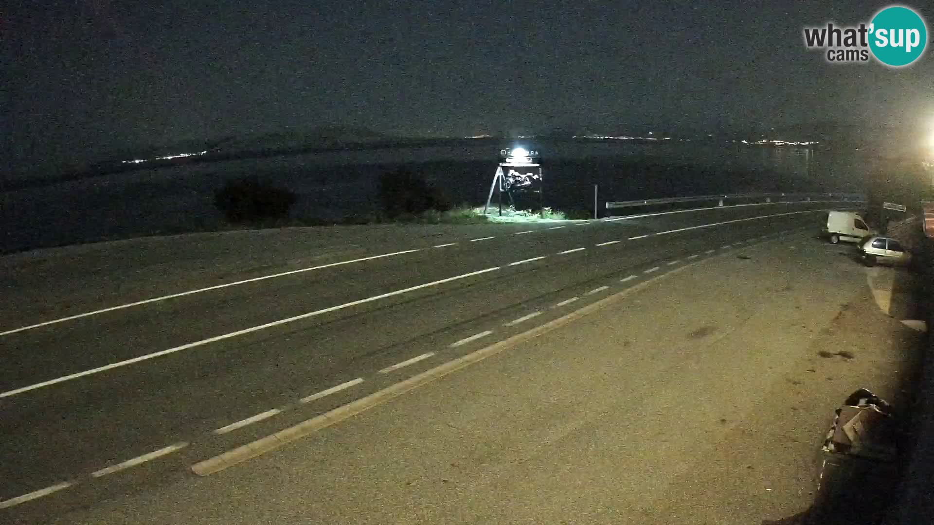 Webcam Adria-Autobahn D8 bei SENJ – Blick auf die Insel KRK