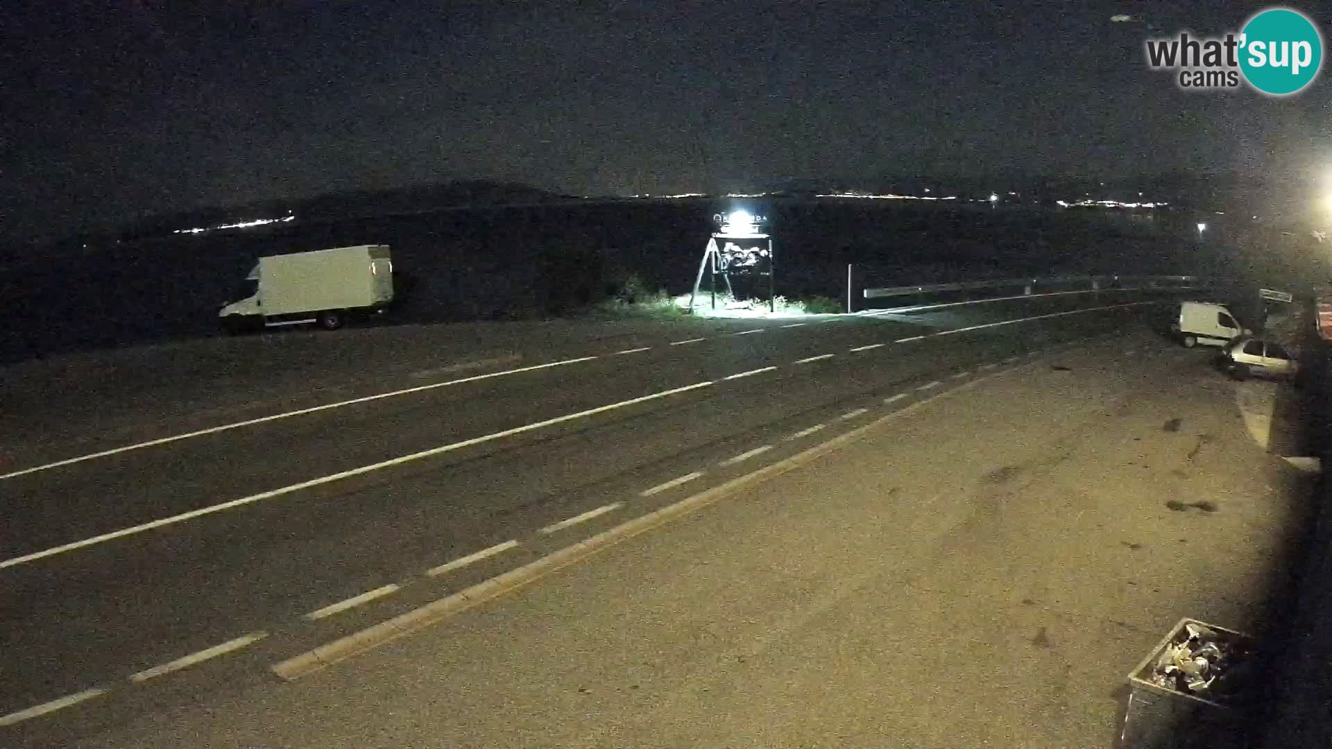 Webcam autopista adriática D8 cerca de SENJ – vista de la isla de KRK