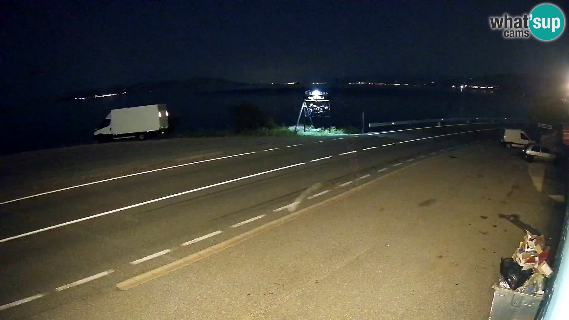 Webcam autopista adriática D8 cerca de SENJ – vista de la isla de KRK