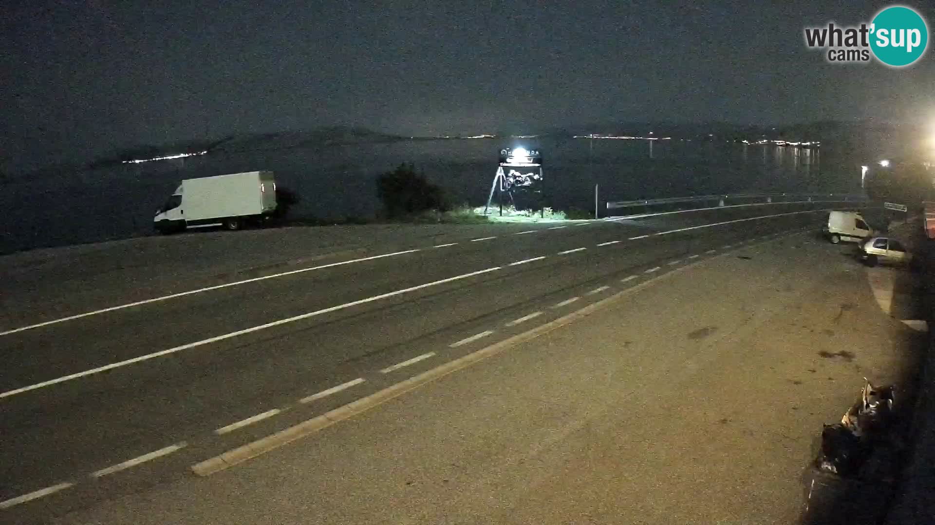 Webcam autopista adriática D8 cerca de SENJ – vista de la isla de KRK