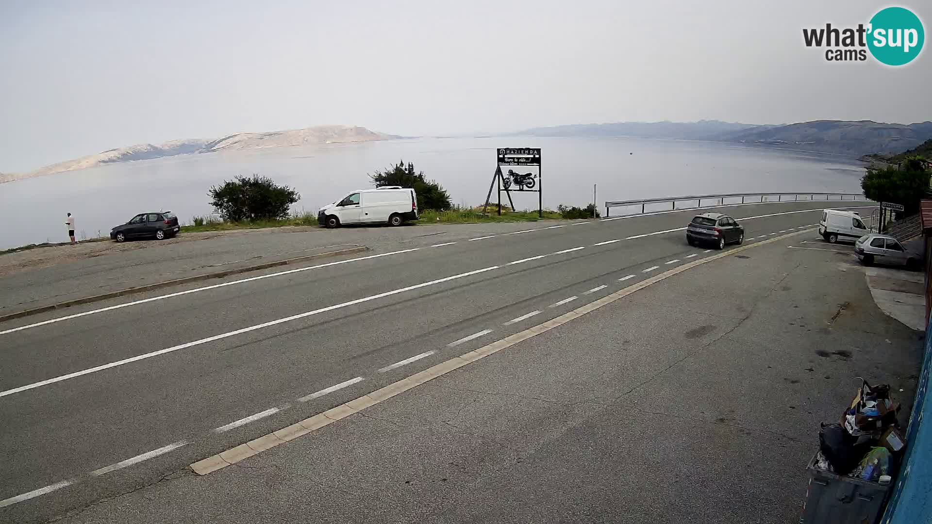 Webcam autoroute Adriatique D8 près de SENJ – vue sur l’île de KRK