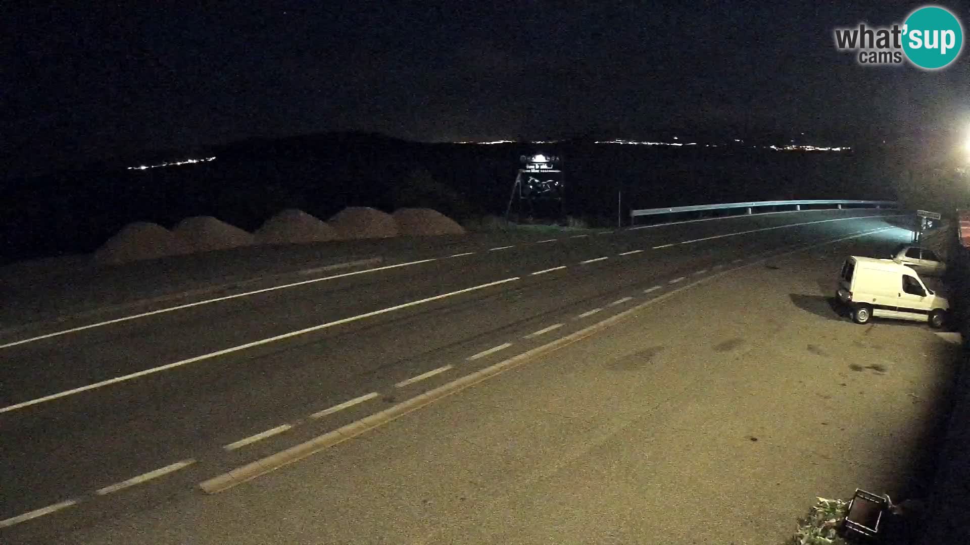 Webcam Adria-Autobahn D8 bei SENJ – Blick auf die Insel KRK