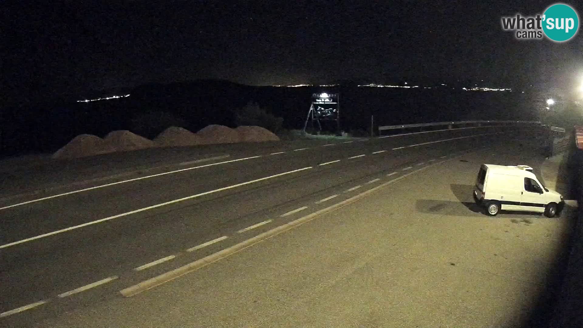 Webcam Adriatic highway D8 near SENJ – view to KRK island