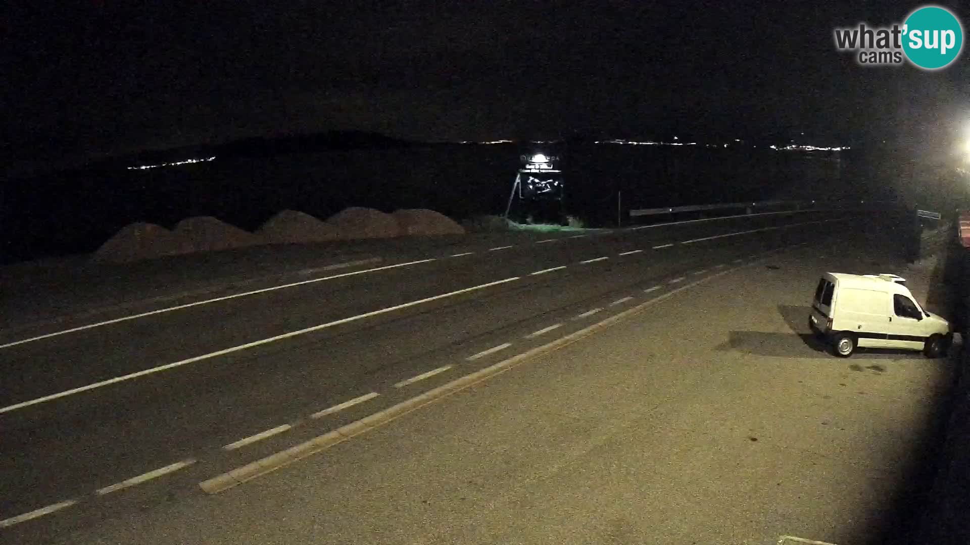 Webcam Adriatic highway D8 near SENJ – view to KRK island