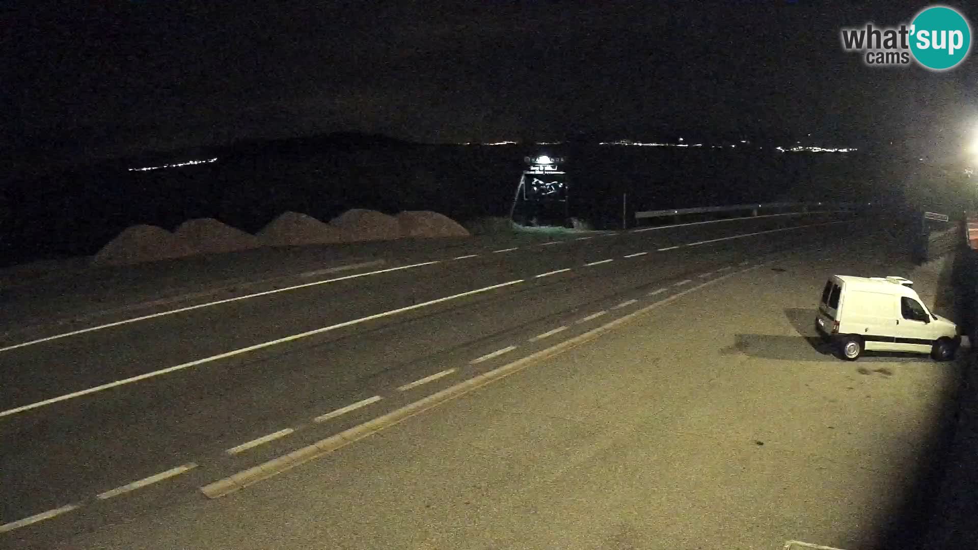 Webcam Adriatic highway D8 near SENJ – view to KRK island
