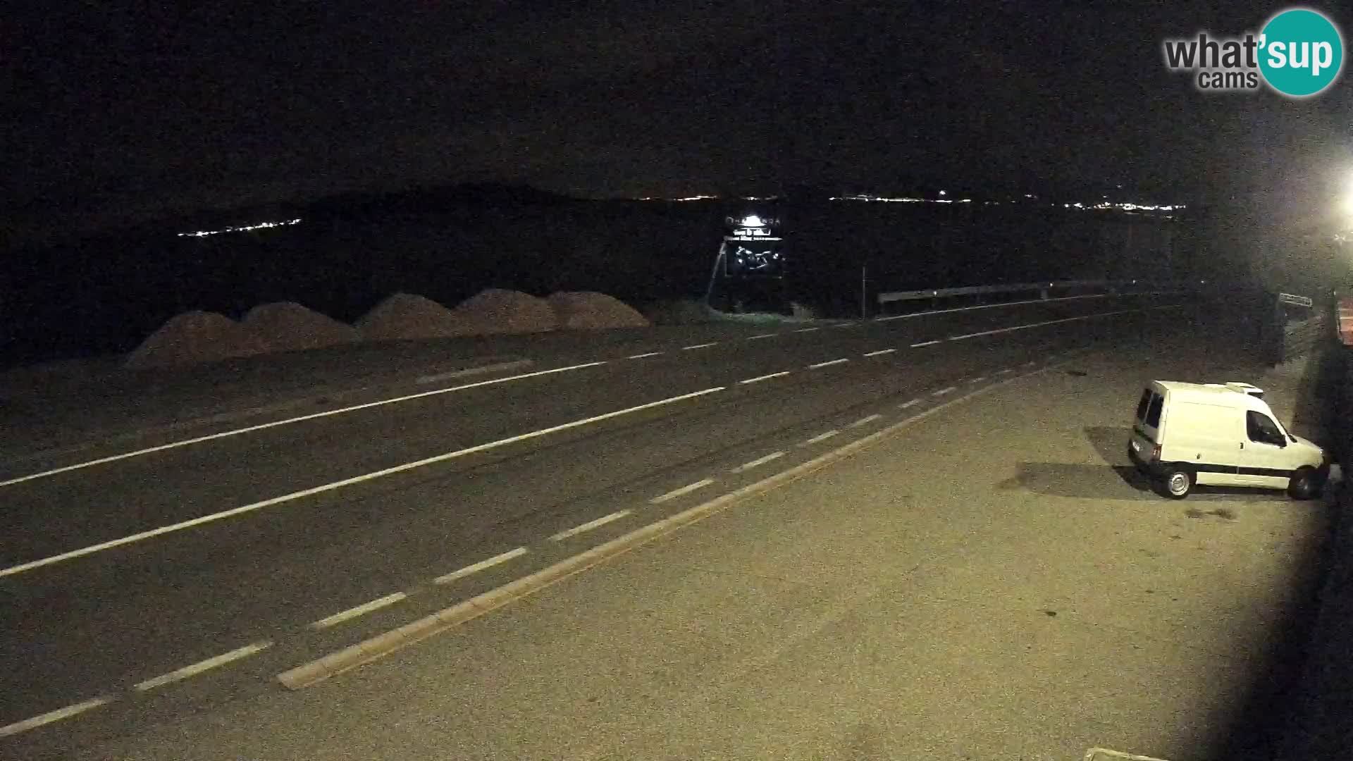 Webcam Adriatic highway D8 near SENJ – view to KRK island