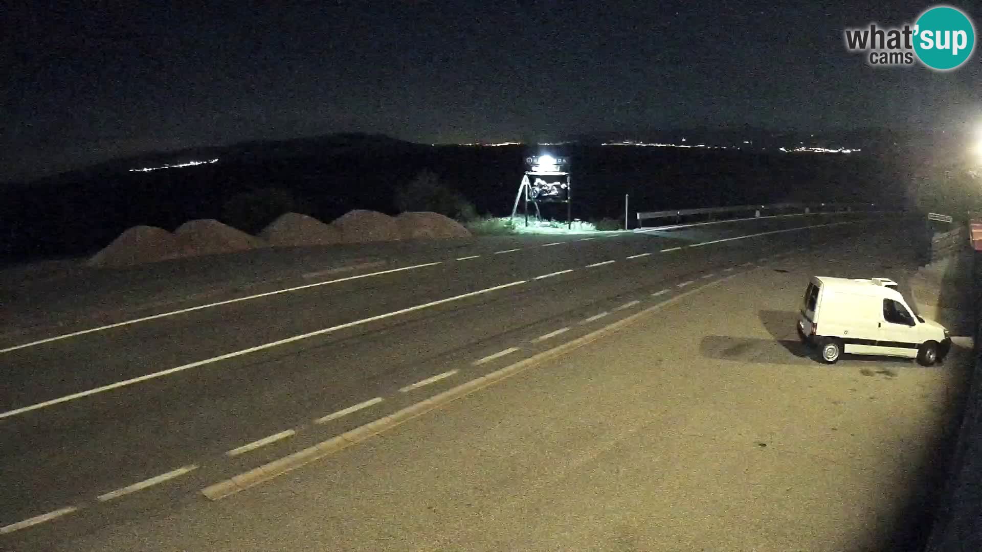 Webcam Adria-Autobahn D8 bei SENJ – Blick auf die Insel KRK