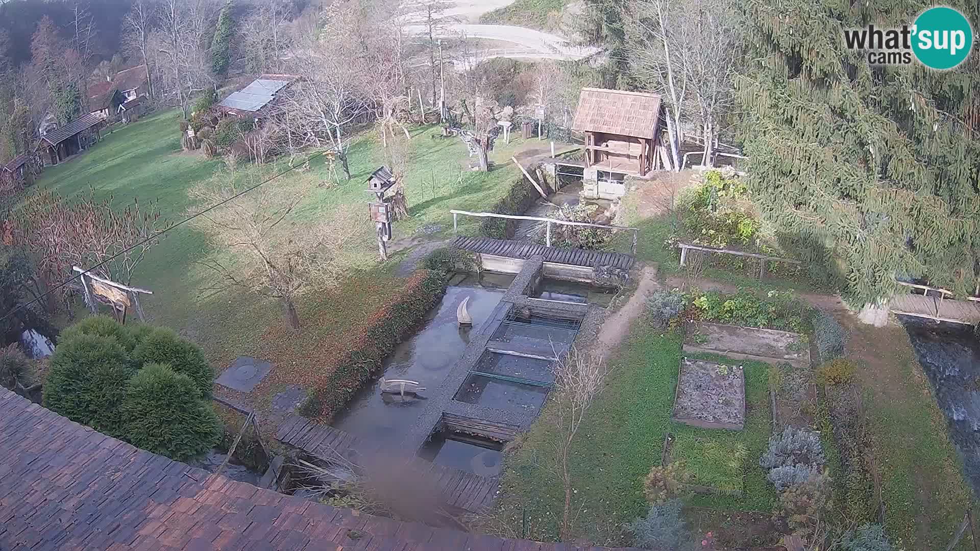 Spletna kamera v živo Rastoke – reka Slunjčica – Hrvaška