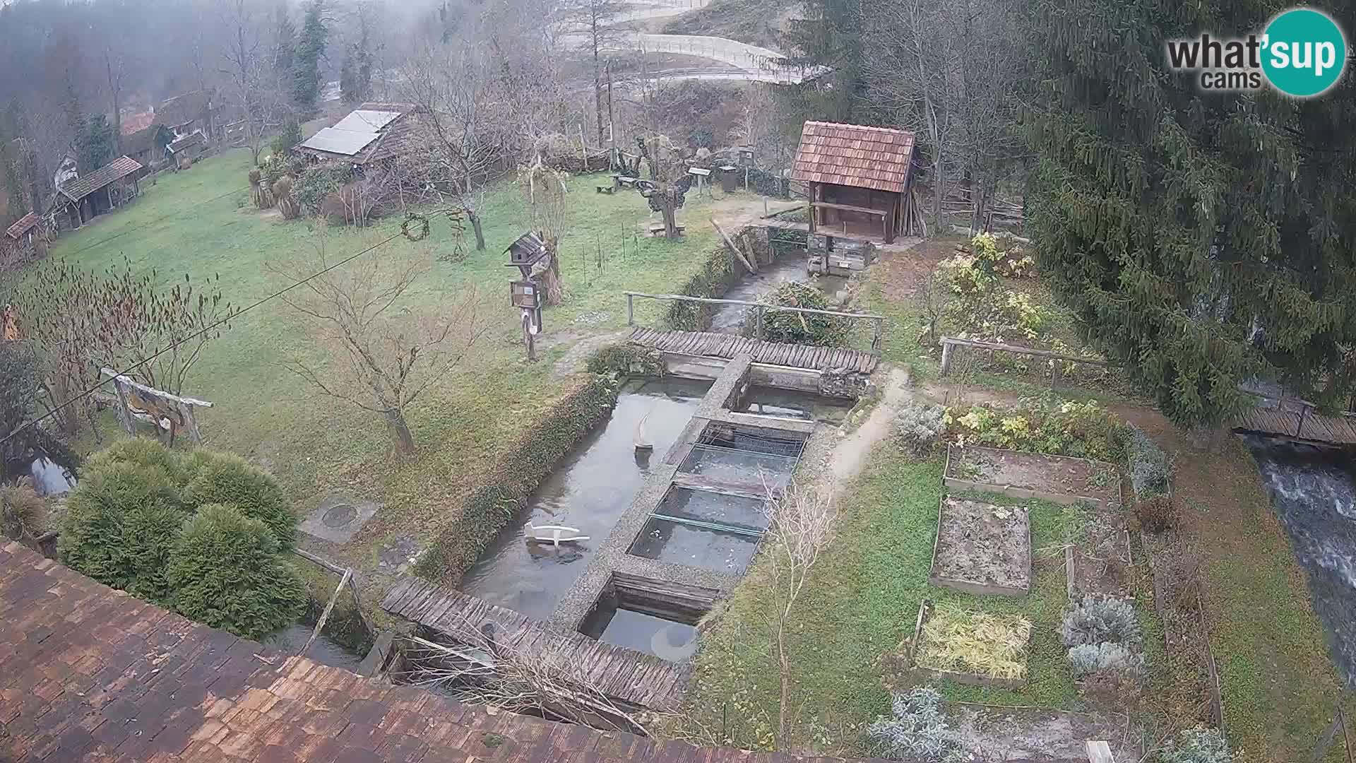 Spletna kamera v živo Rastoke – reka Slunjčica – Hrvaška