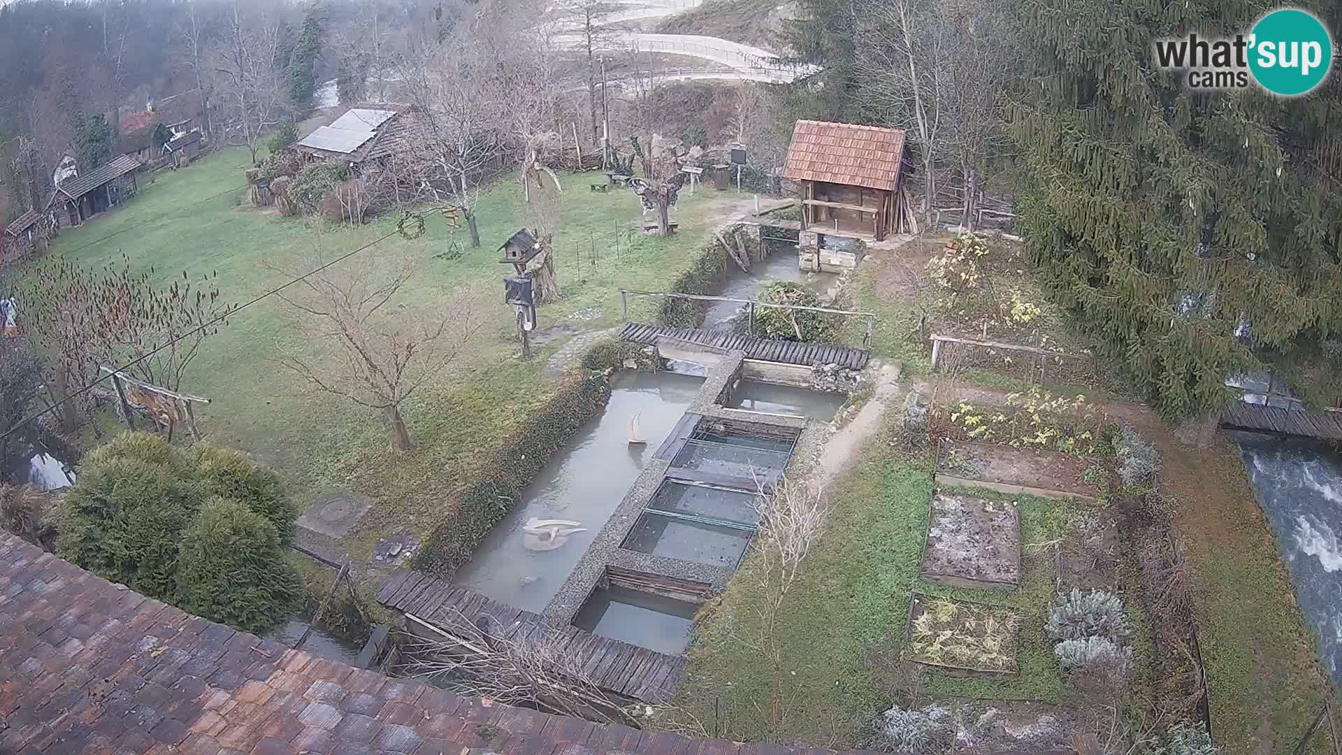 Spletna kamera v živo Rastoke – reka Slunjčica – Hrvaška