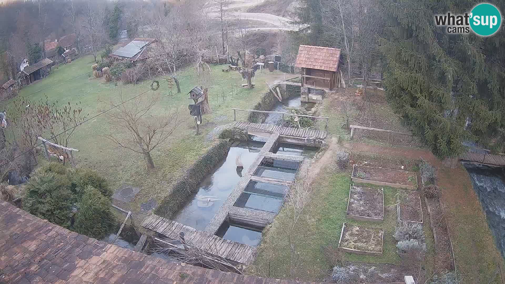 Spletna kamera v živo Rastoke – reka Slunjčica – Hrvaška