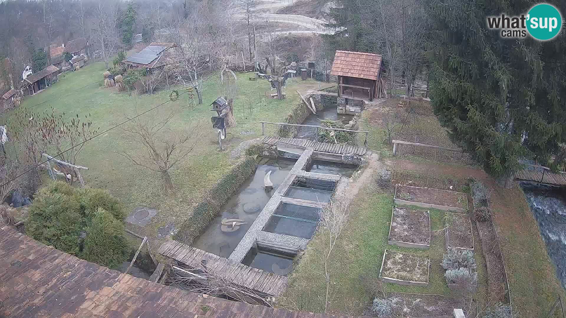 Spletna kamera v živo Rastoke – reka Slunjčica – Hrvaška