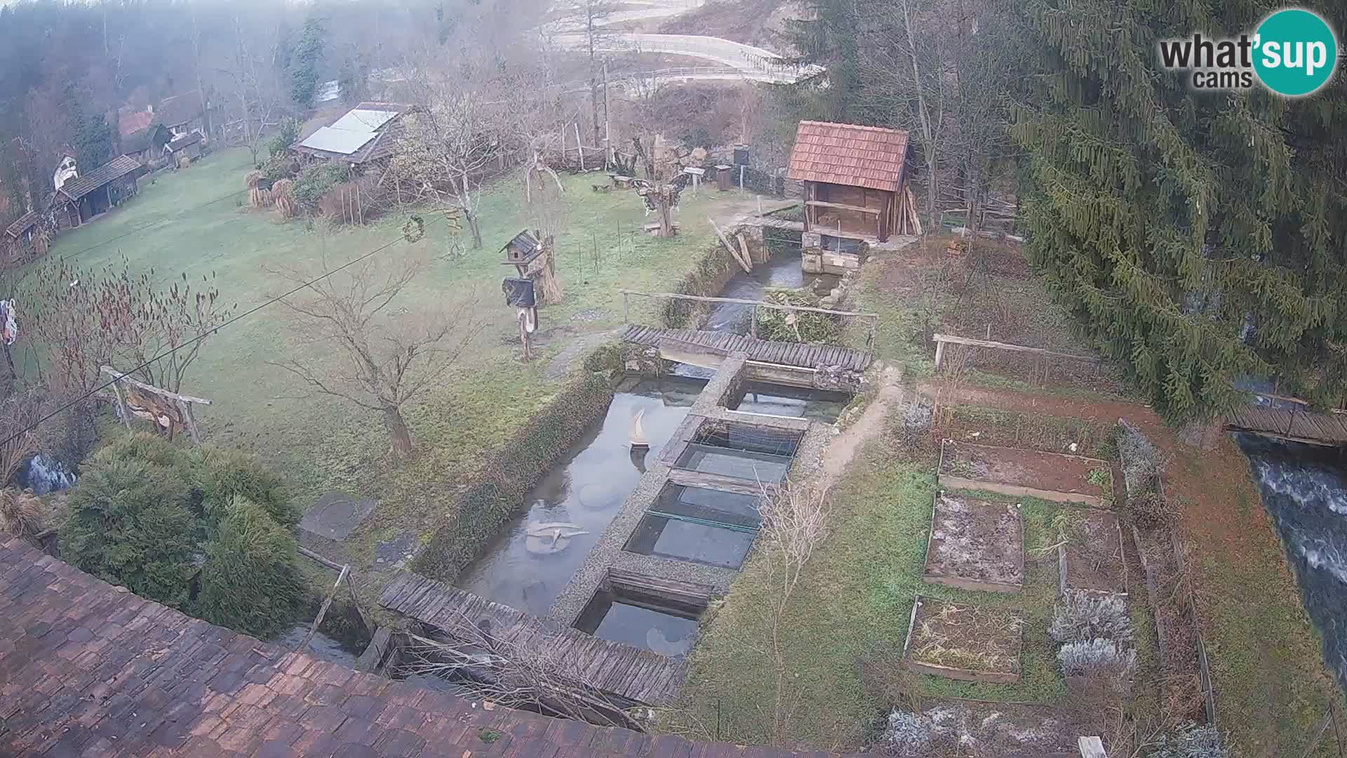 Spletna kamera v živo Rastoke – reka Slunjčica – Hrvaška