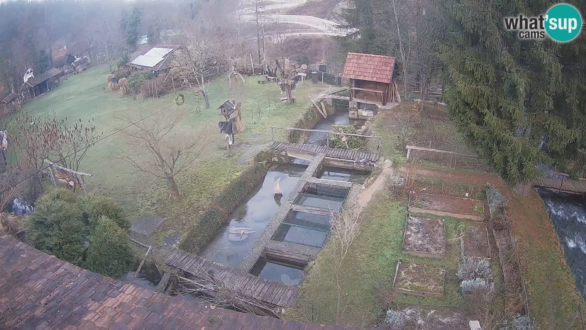 Spletna kamera v živo Rastoke – reka Slunjčica – Hrvaška