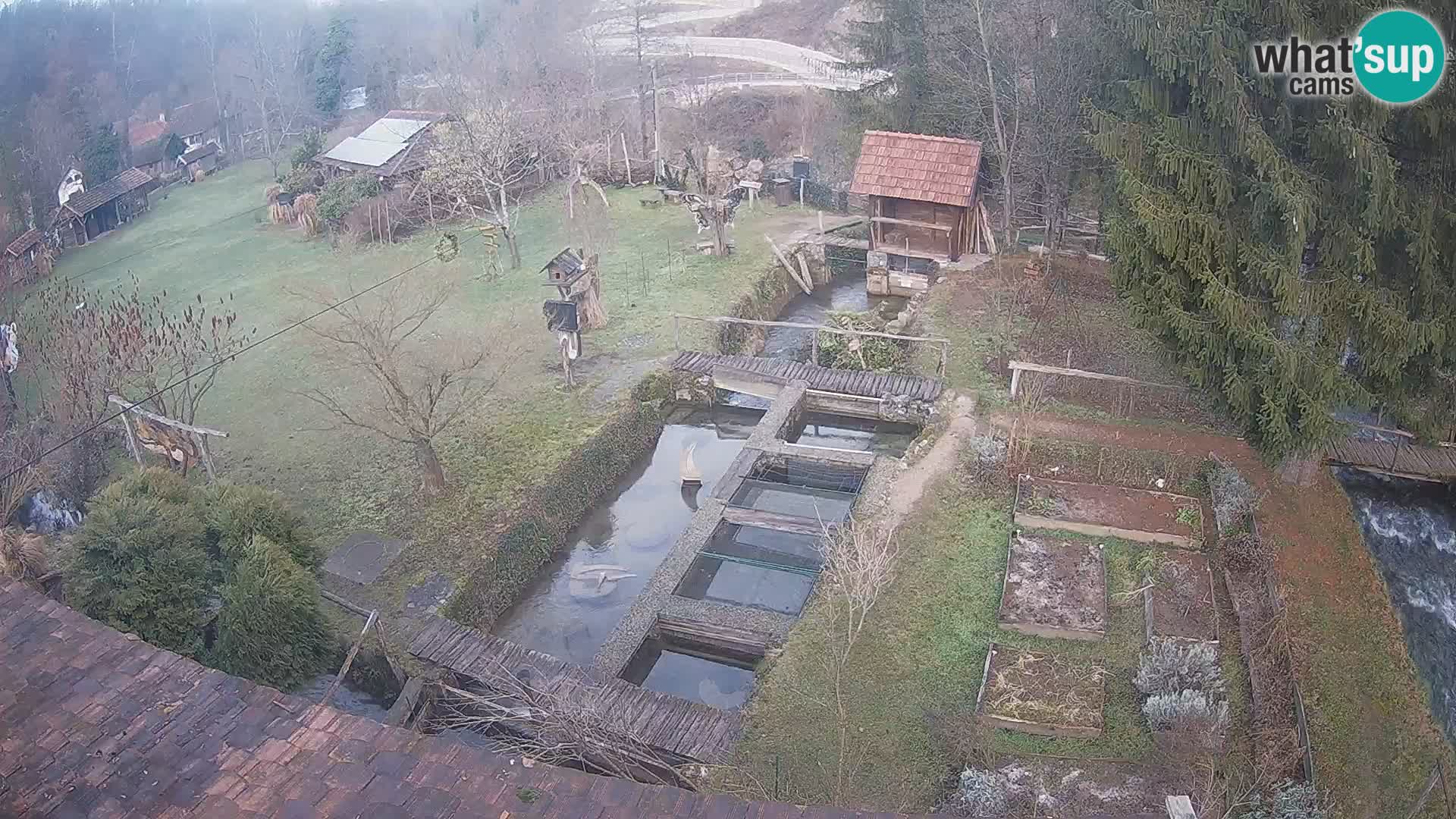 Spletna kamera v živo Rastoke – reka Slunjčica – Hrvaška