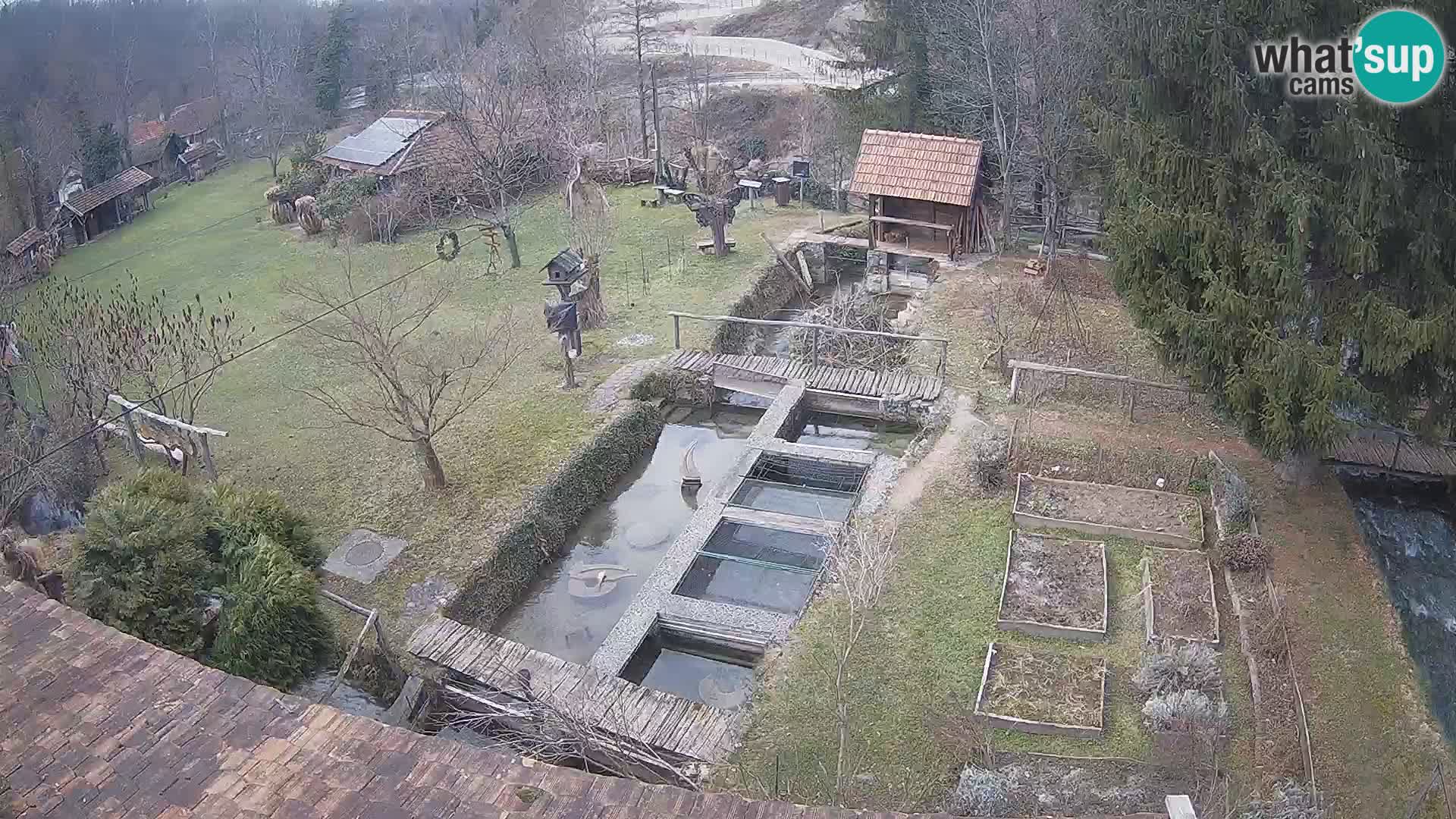 Spletna kamera v živo Rastoke – reka Slunjčica – Hrvaška