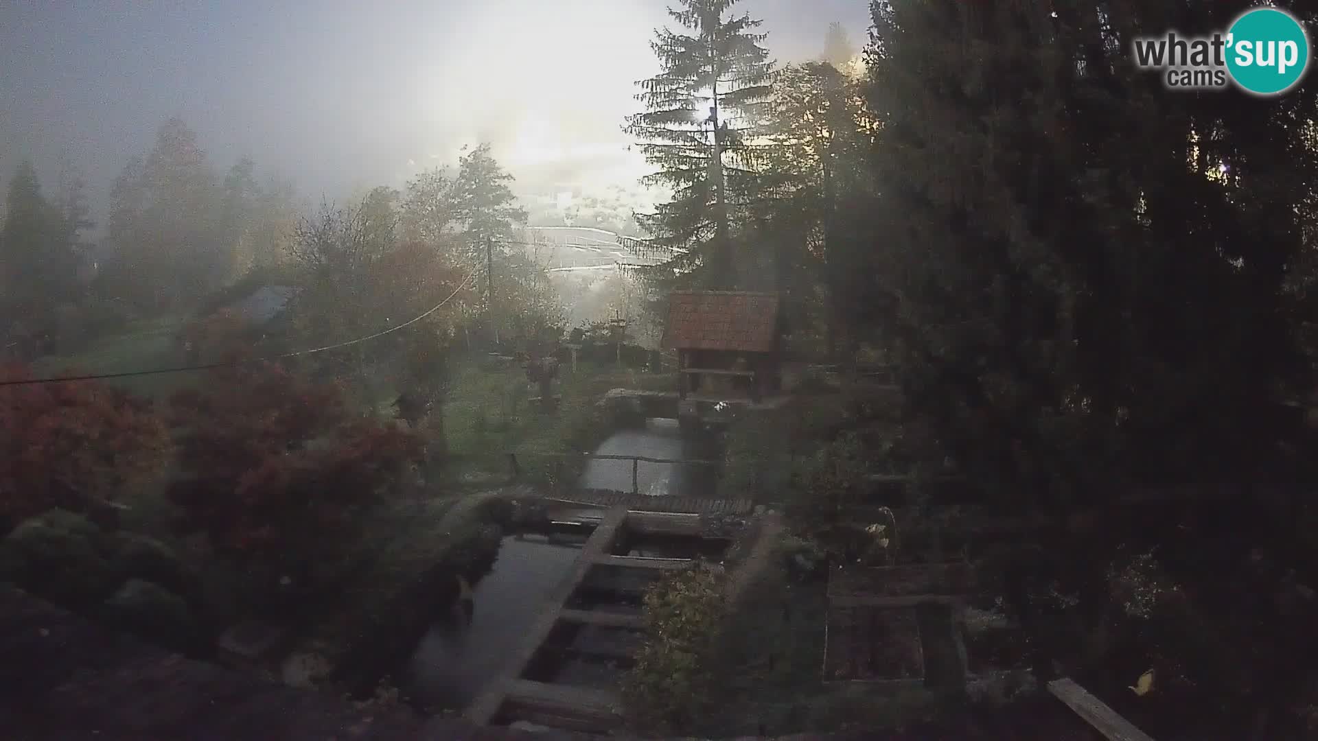 Spletna kamera v živo Rastoke – reka Slunjčica – Hrvaška