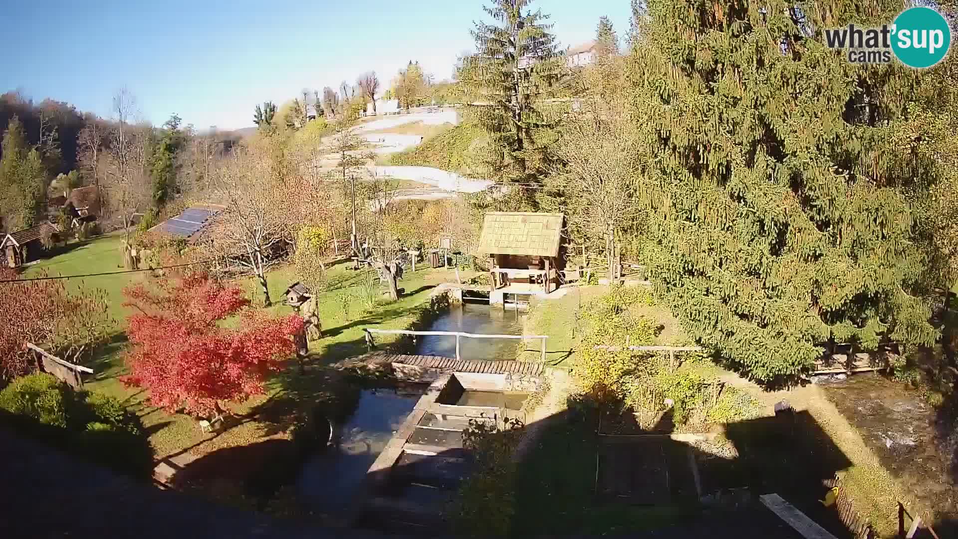 Spletna kamera v živo Rastoke – reka Slunjčica – Hrvaška