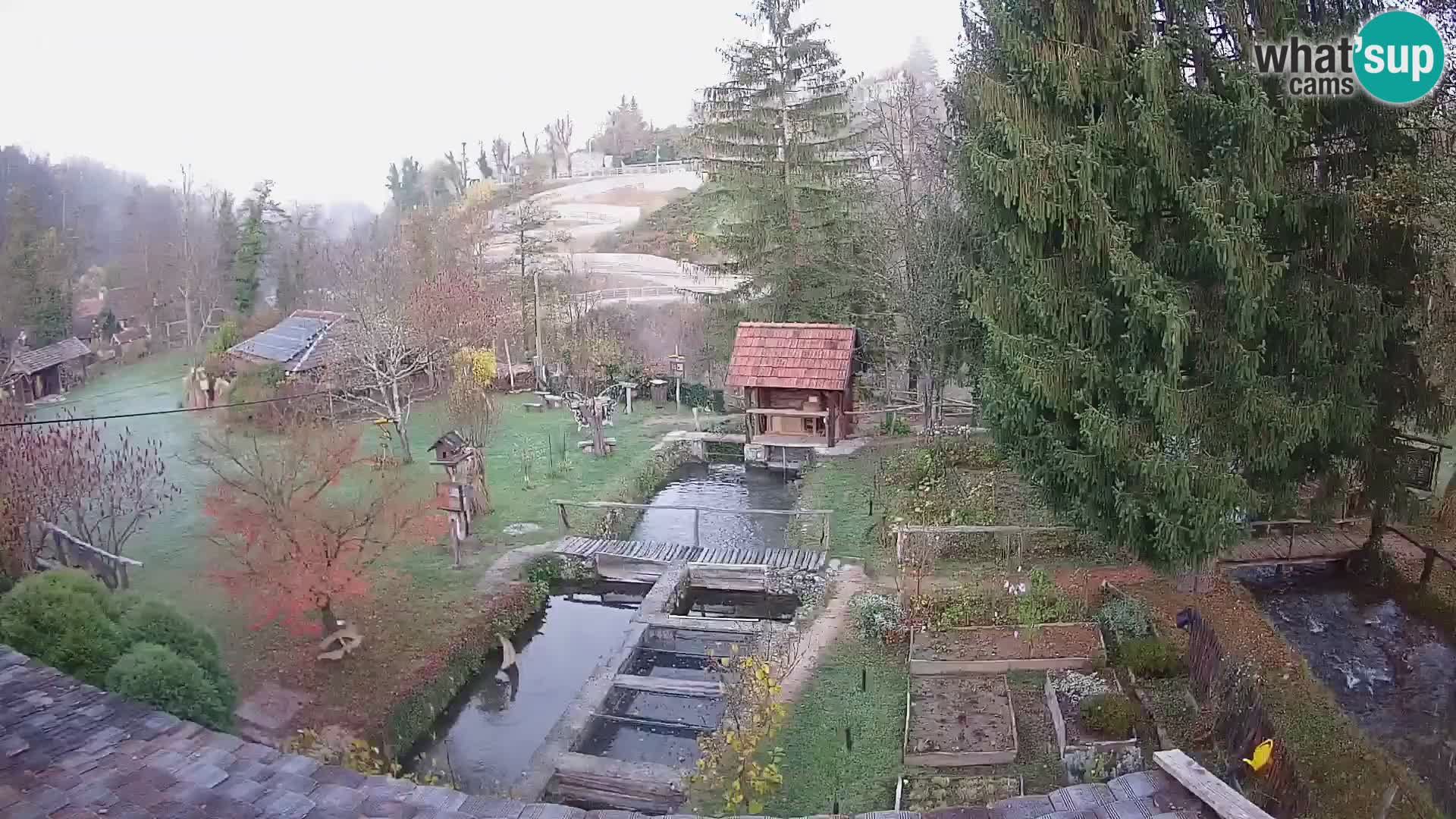 Spletna kamera v živo Rastoke – reka Slunjčica – Hrvaška