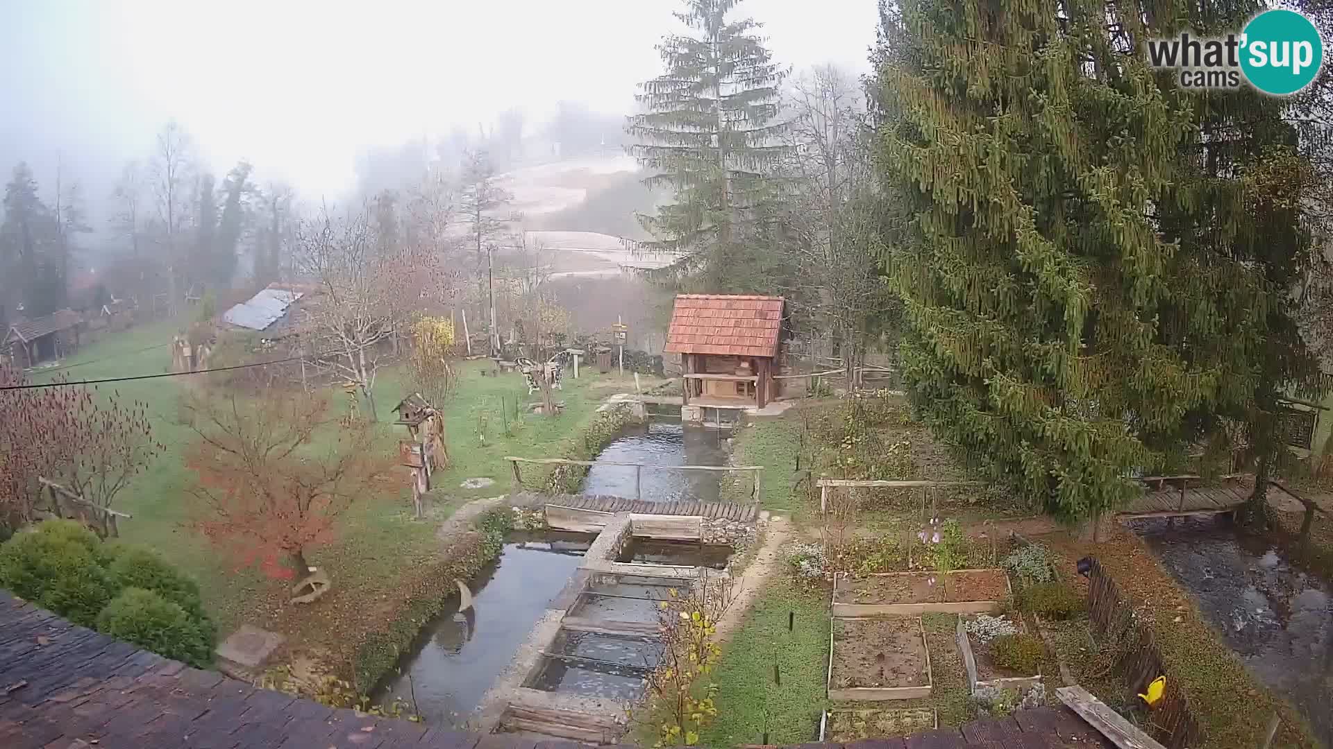 Spletna kamera v živo Rastoke – reka Slunjčica – Hrvaška