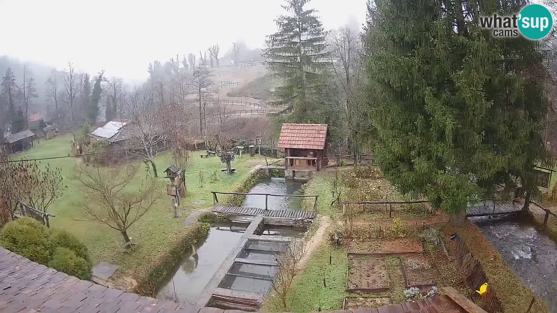 Spletna kamera v živo Rastoke – reka Slunjčica – Hrvaška