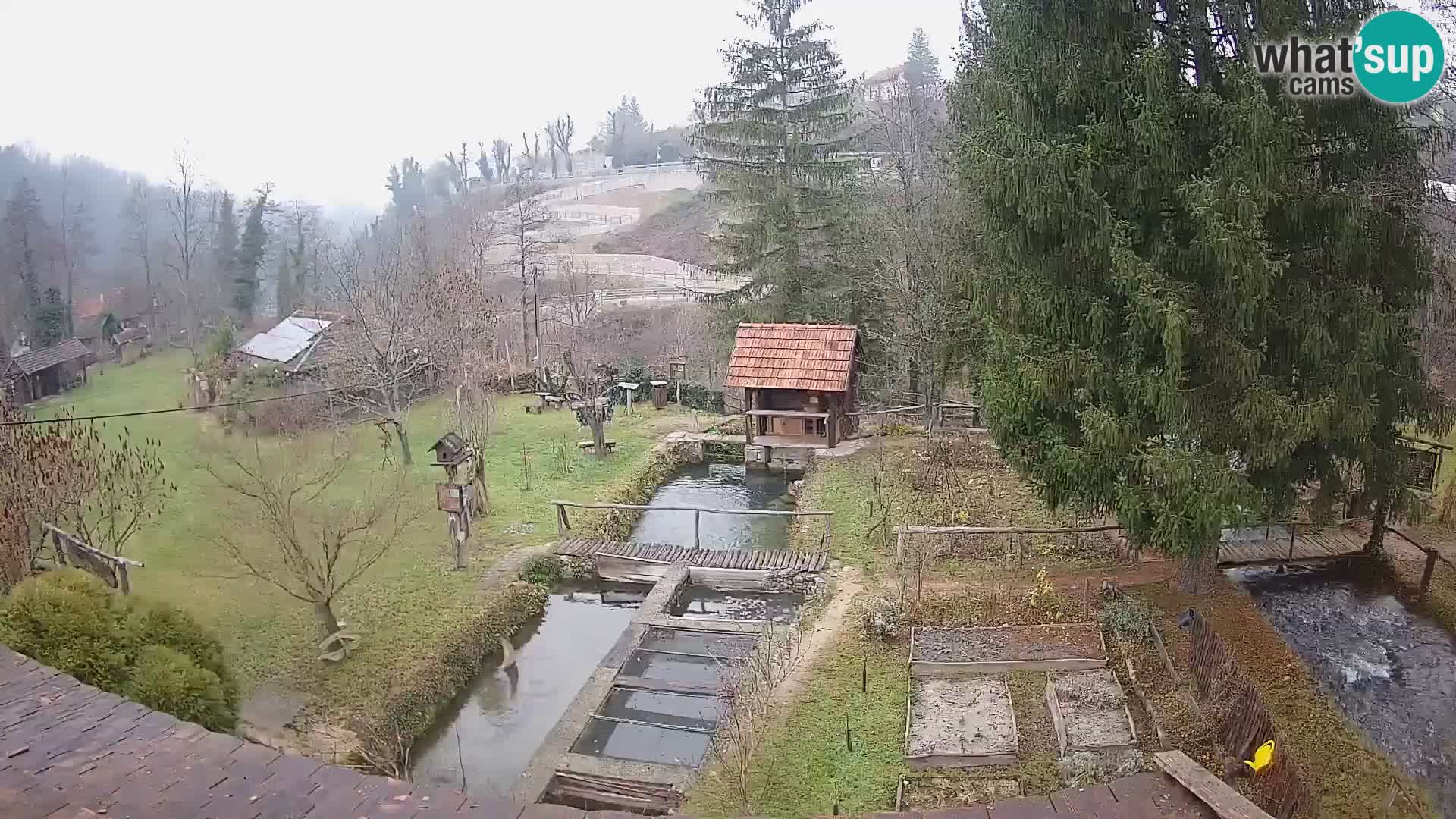 Spletna kamera v živo Rastoke – reka Slunjčica – Hrvaška