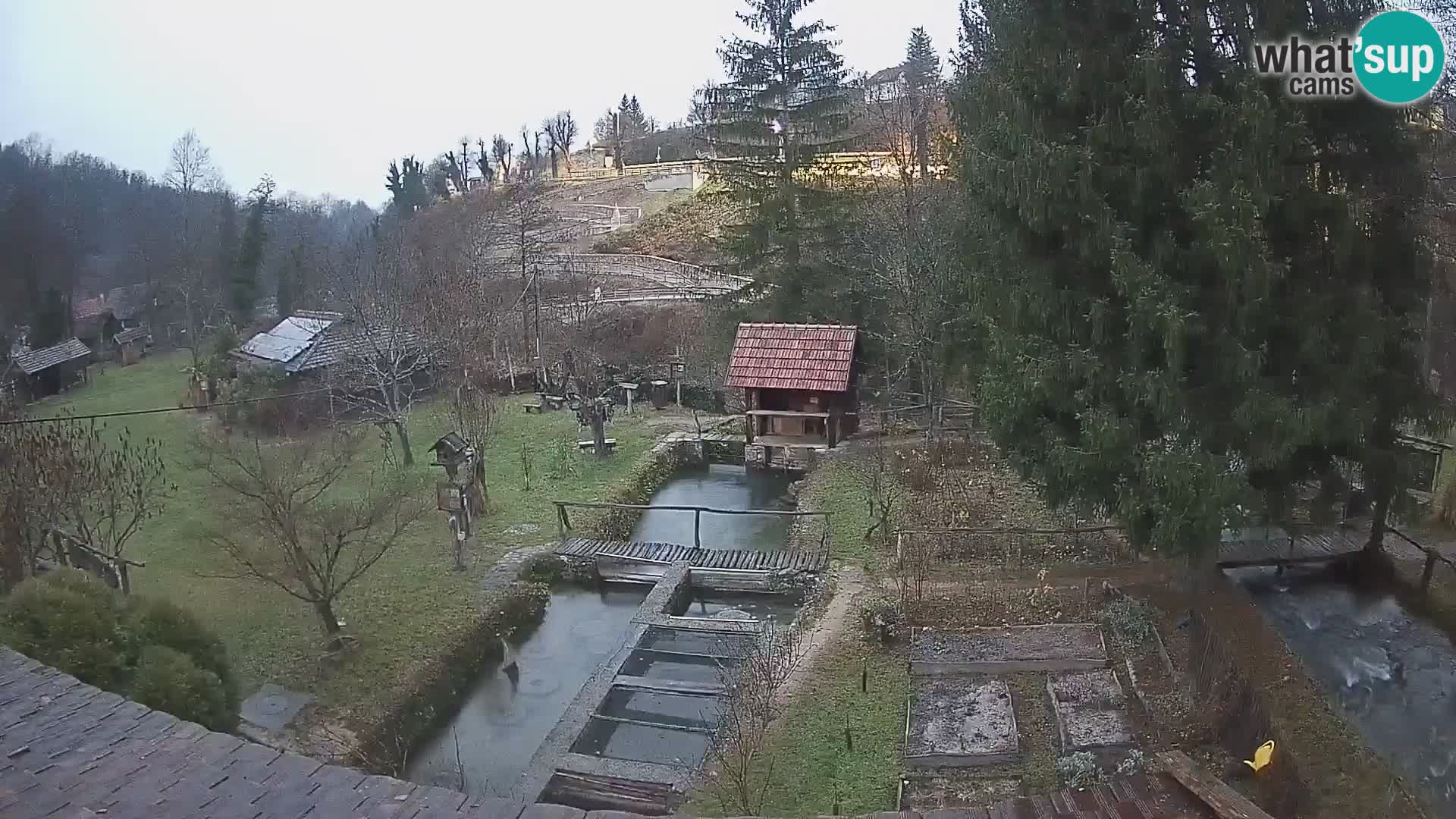 Spletna kamera v živo Rastoke – reka Slunjčica – Hrvaška