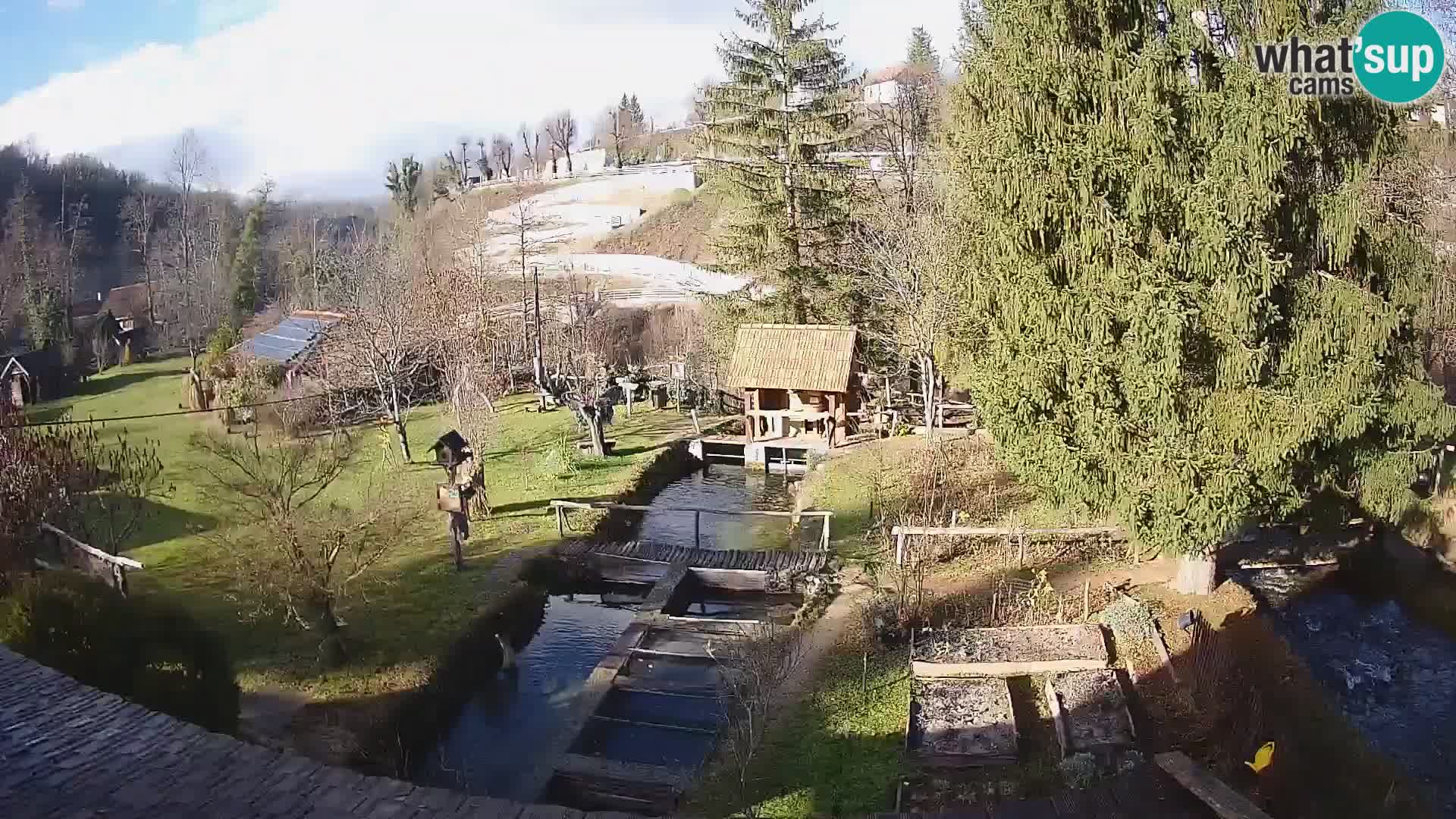 Spletna kamera v živo Rastoke – reka Slunjčica – Hrvaška