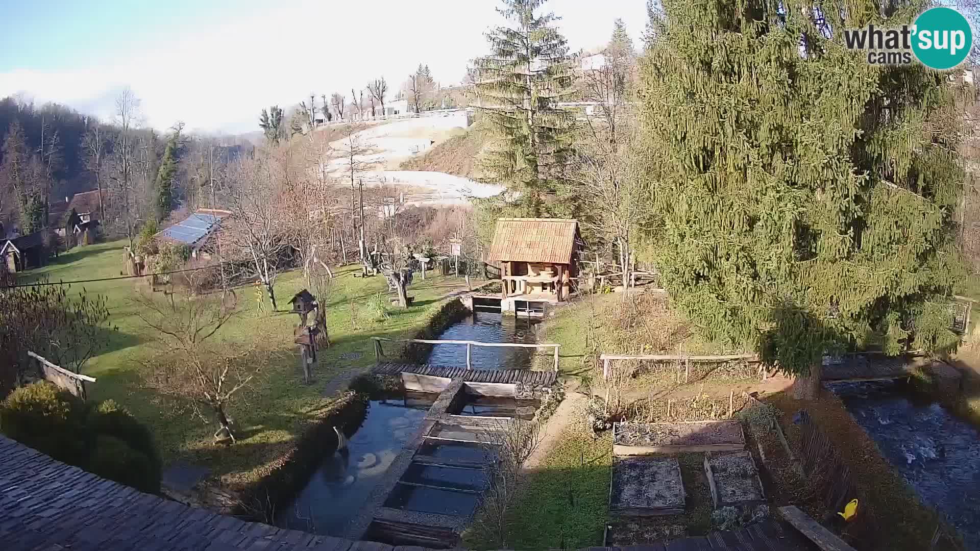 Spletna kamera v živo Rastoke – reka Slunjčica – Hrvaška