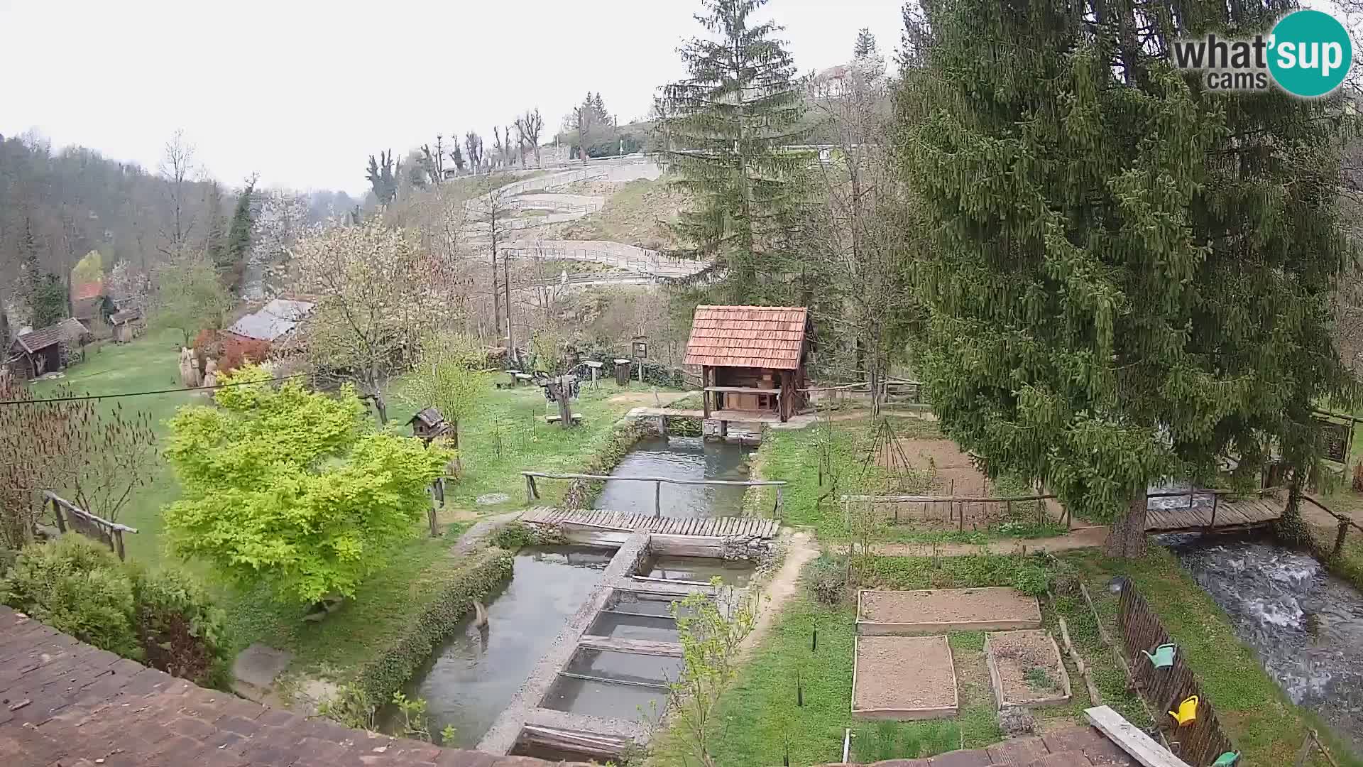 Spletna kamera v živo Rastoke – reka Slunjčica – Hrvaška
