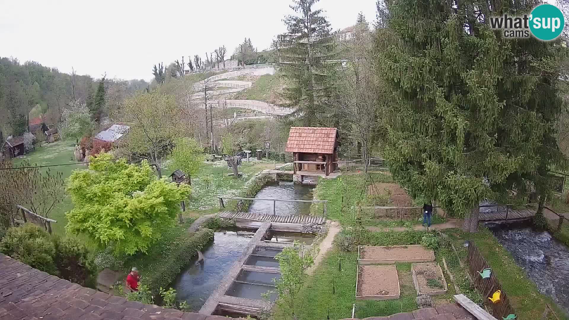 Spletna kamera v živo Rastoke – reka Slunjčica – Hrvaška