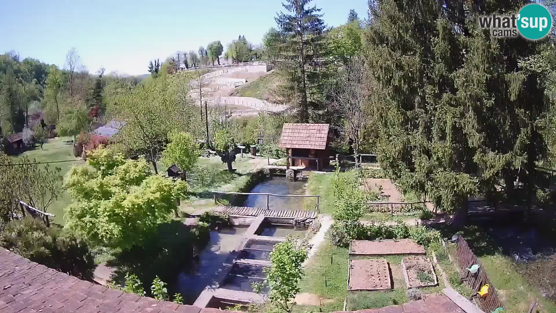 Spletna kamera v živo Rastoke – reka Slunjčica – Hrvaška