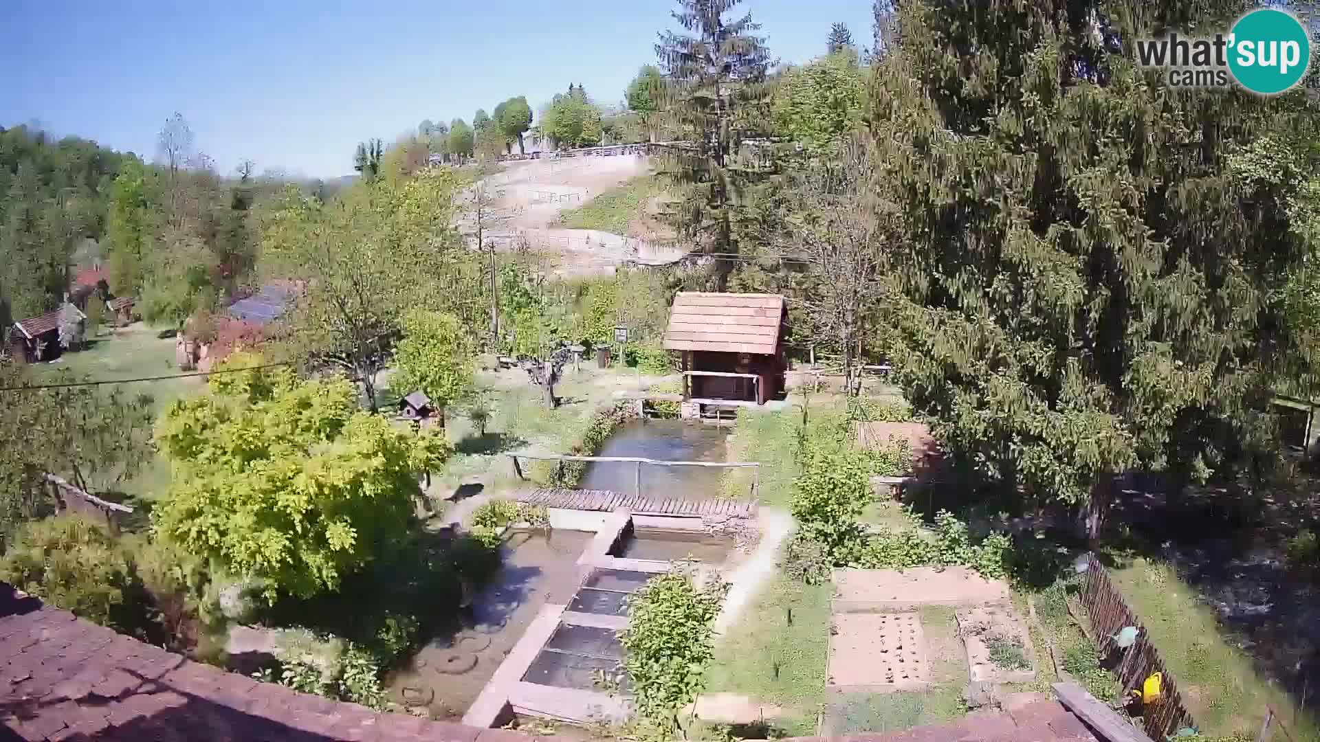 Spletna kamera v živo Rastoke – reka Slunjčica – Hrvaška