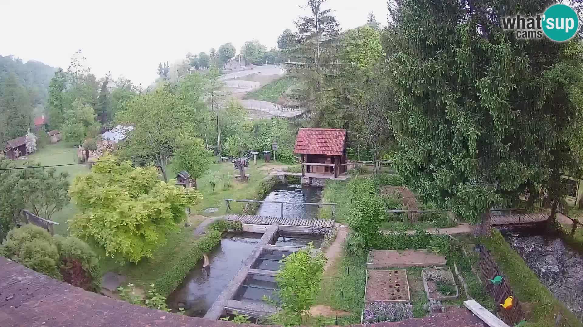 Spletna kamera v živo Rastoke – reka Slunjčica – Hrvaška
