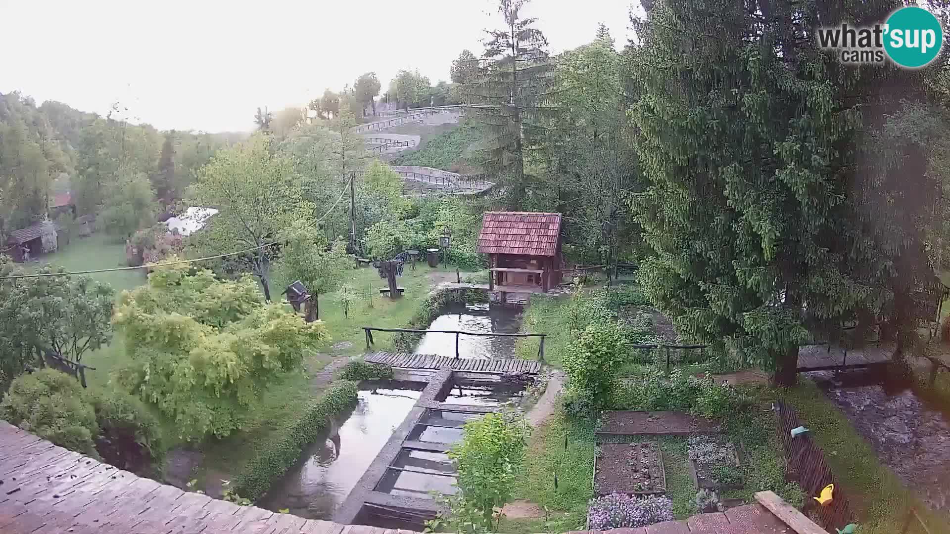 Spletna kamera v živo Rastoke – reka Slunjčica – Hrvaška