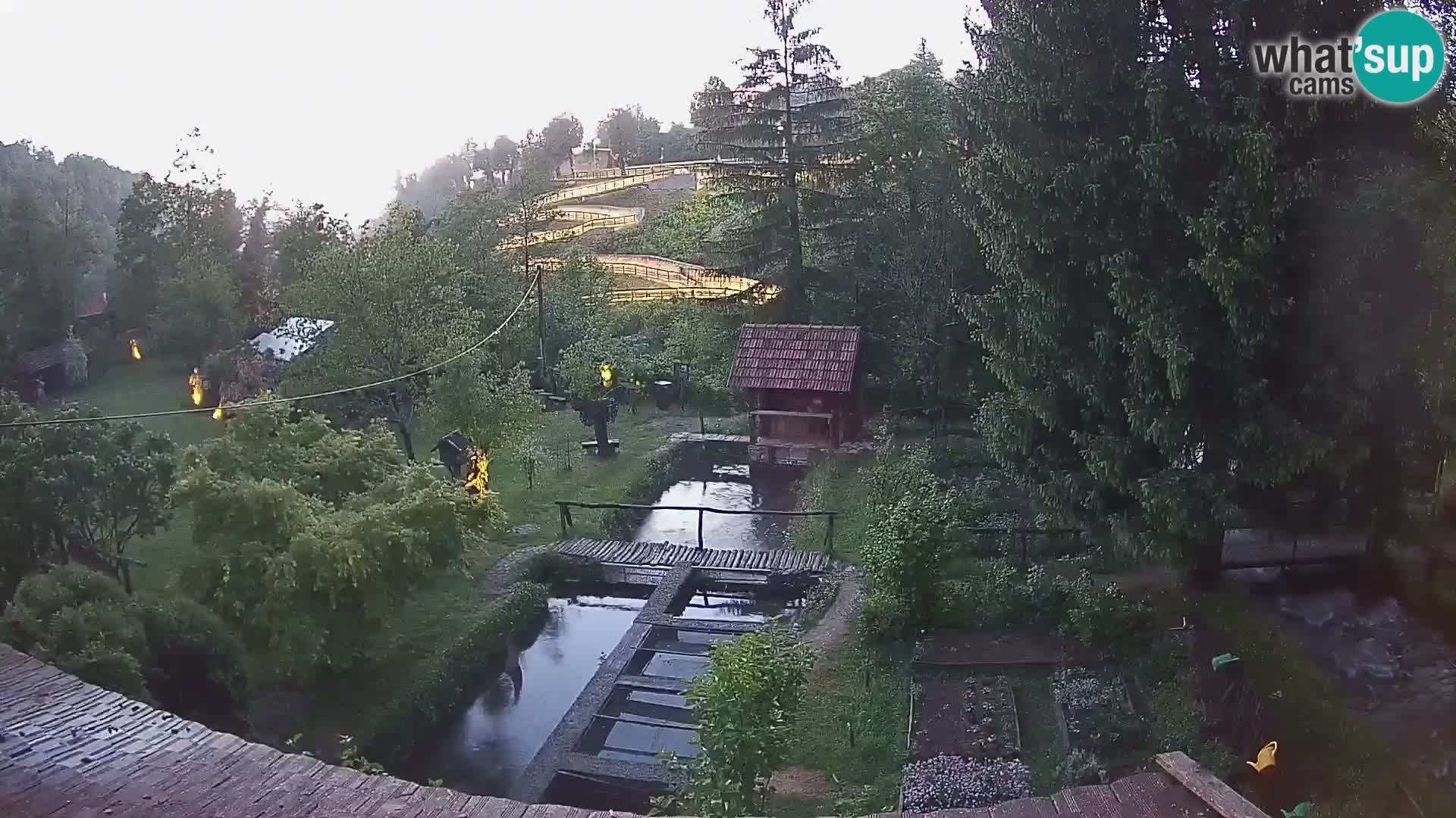 Spletna kamera v živo Rastoke – reka Slunjčica – Hrvaška