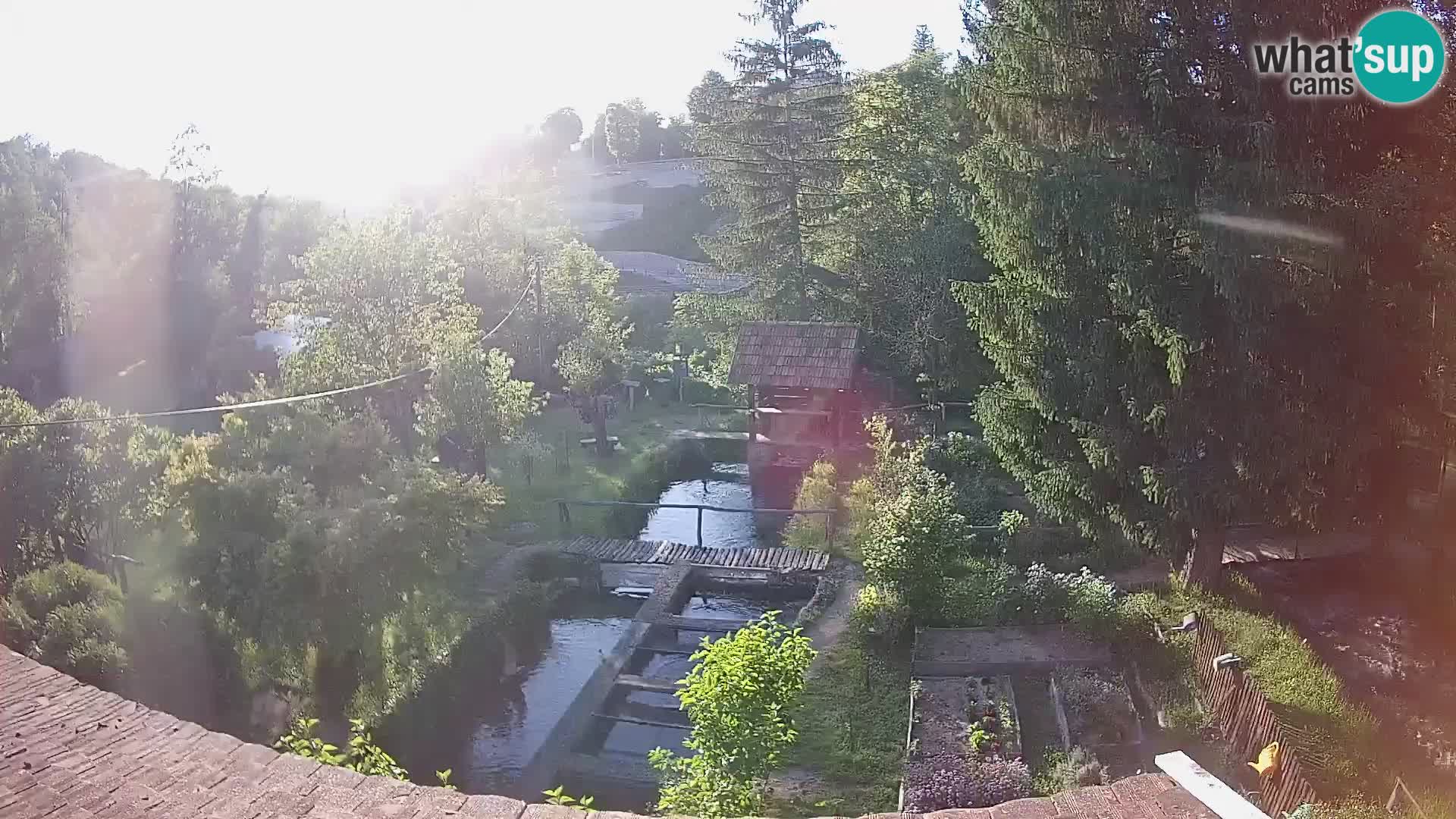Spletna kamera v živo Rastoke – reka Slunjčica – Hrvaška