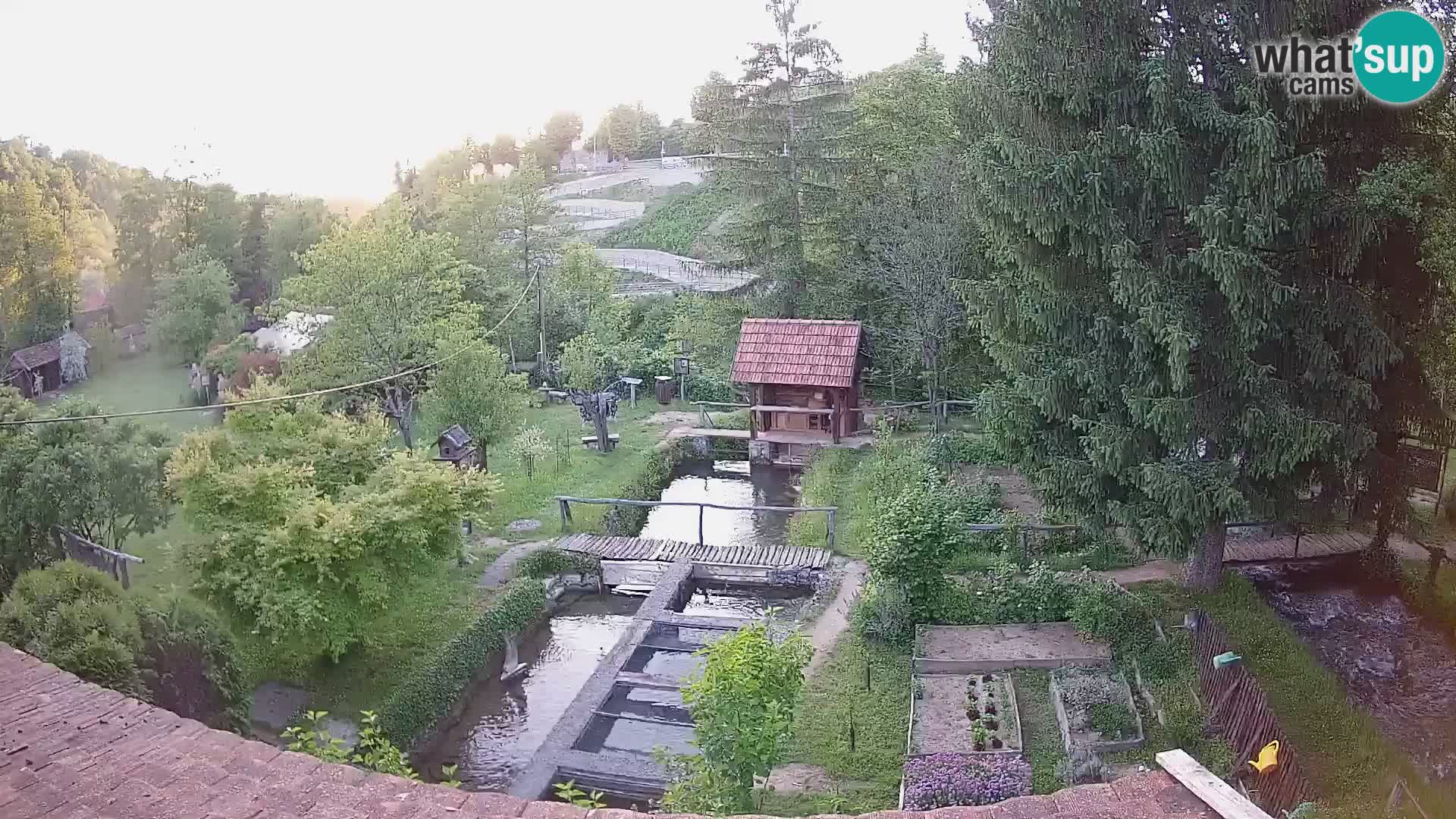 Spletna kamera v živo Rastoke – reka Slunjčica – Hrvaška