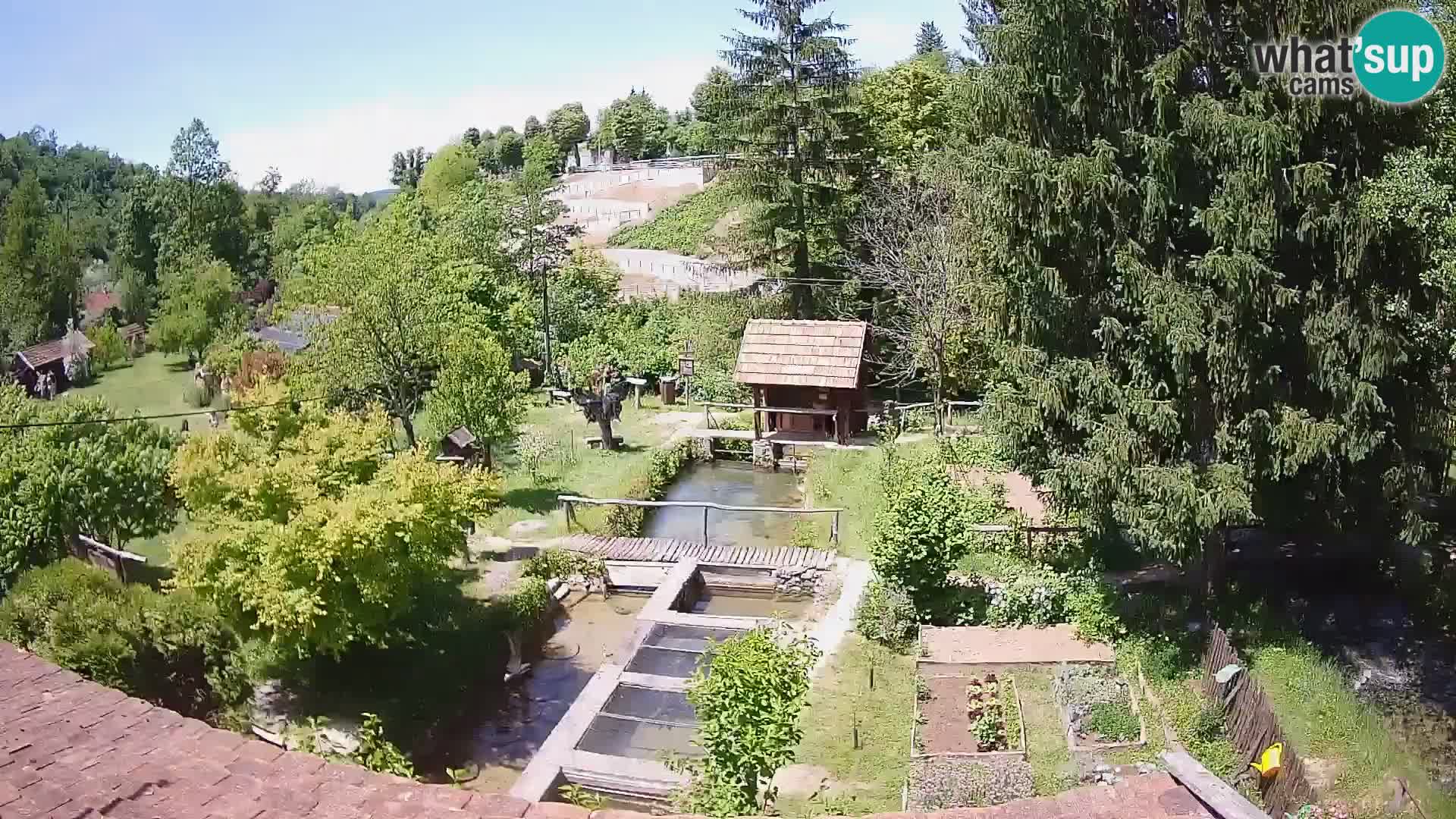 Spletna kamera v živo Rastoke – reka Slunjčica – Hrvaška