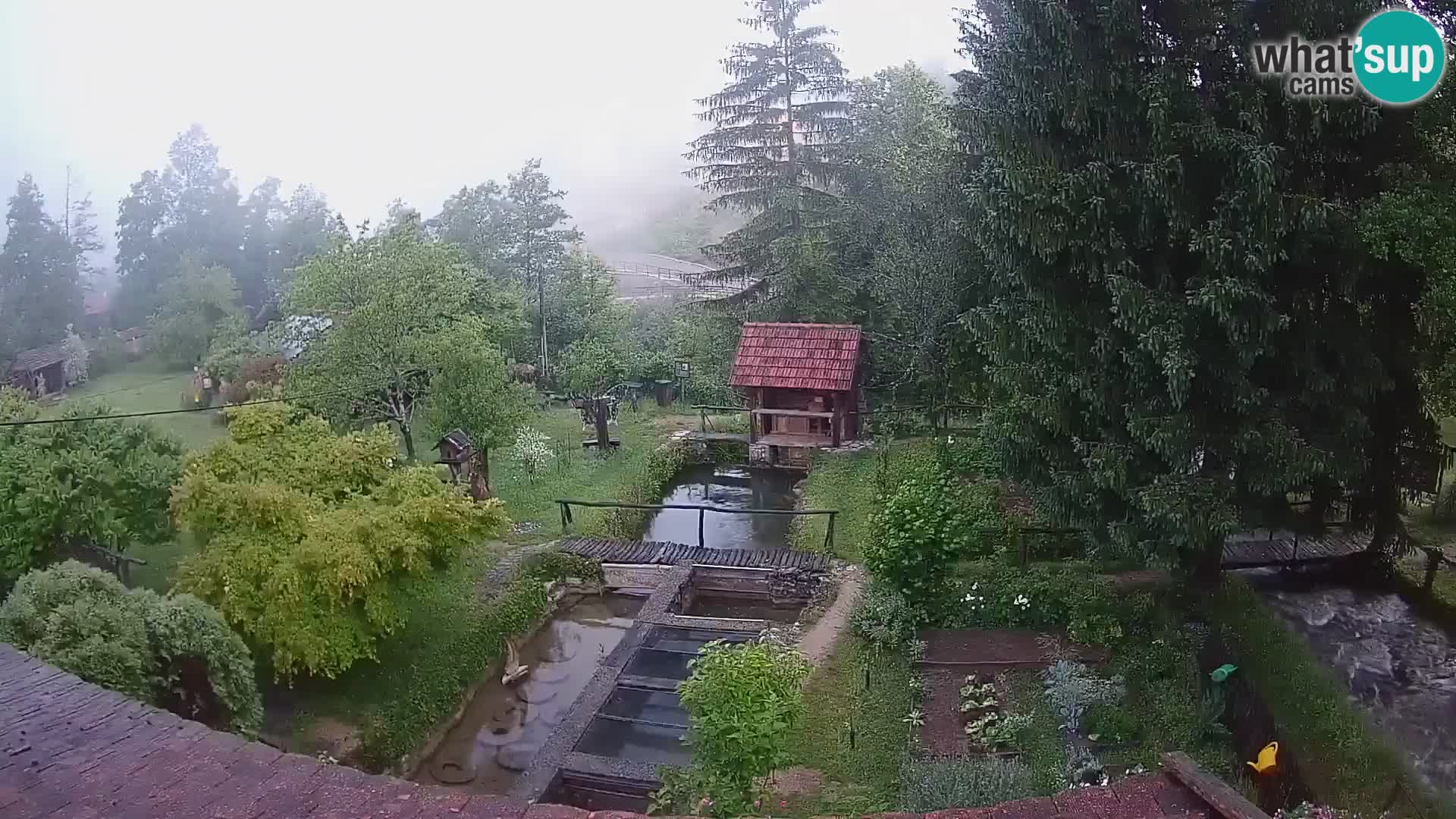Spletna kamera v živo Rastoke – reka Slunjčica – Hrvaška