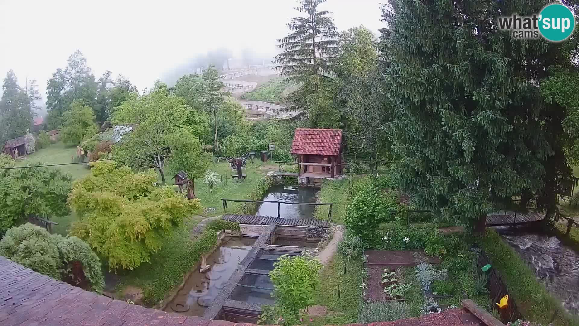 Spletna kamera v živo Rastoke – reka Slunjčica – Hrvaška