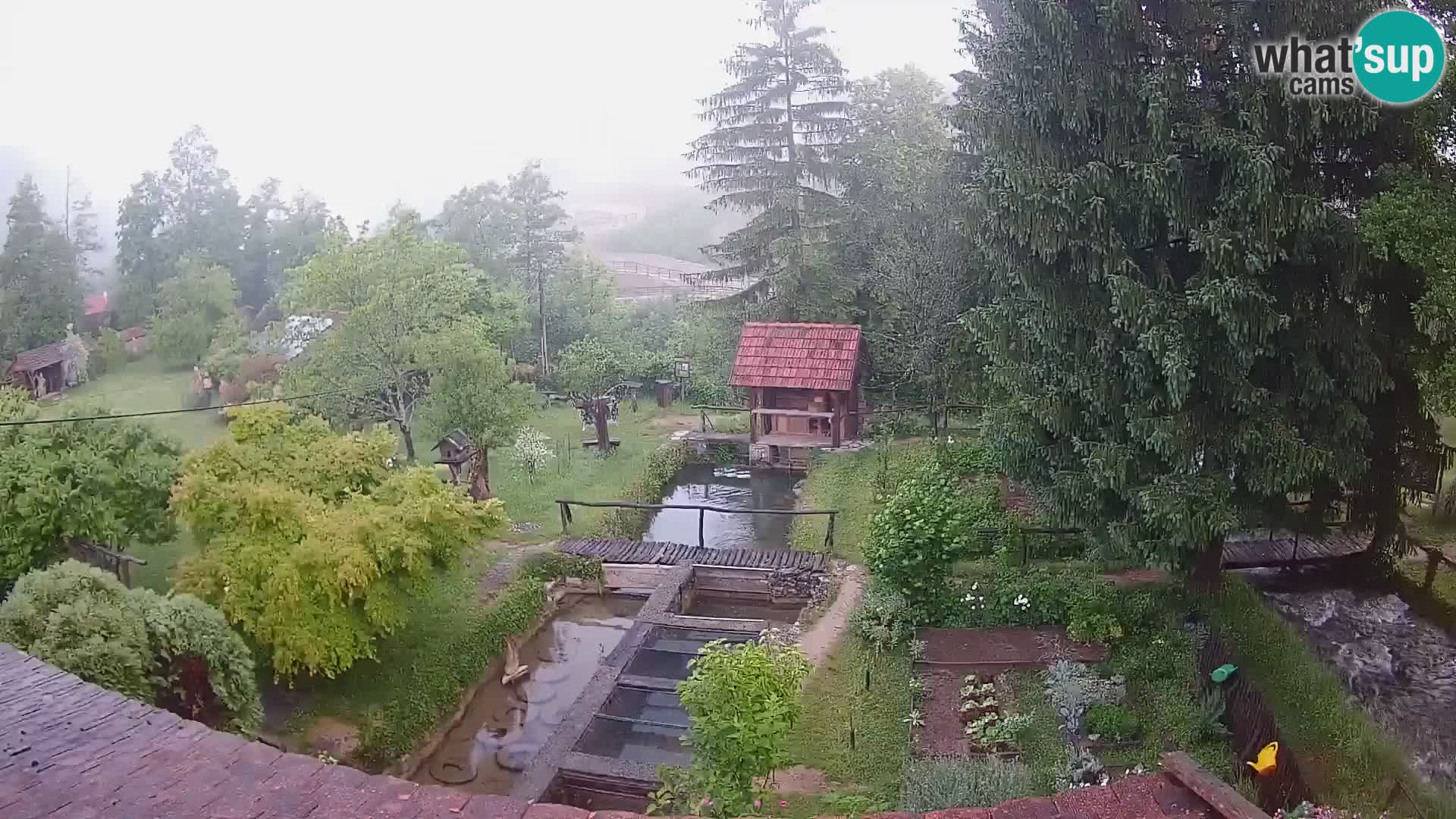 Spletna kamera v živo Rastoke – reka Slunjčica – Hrvaška