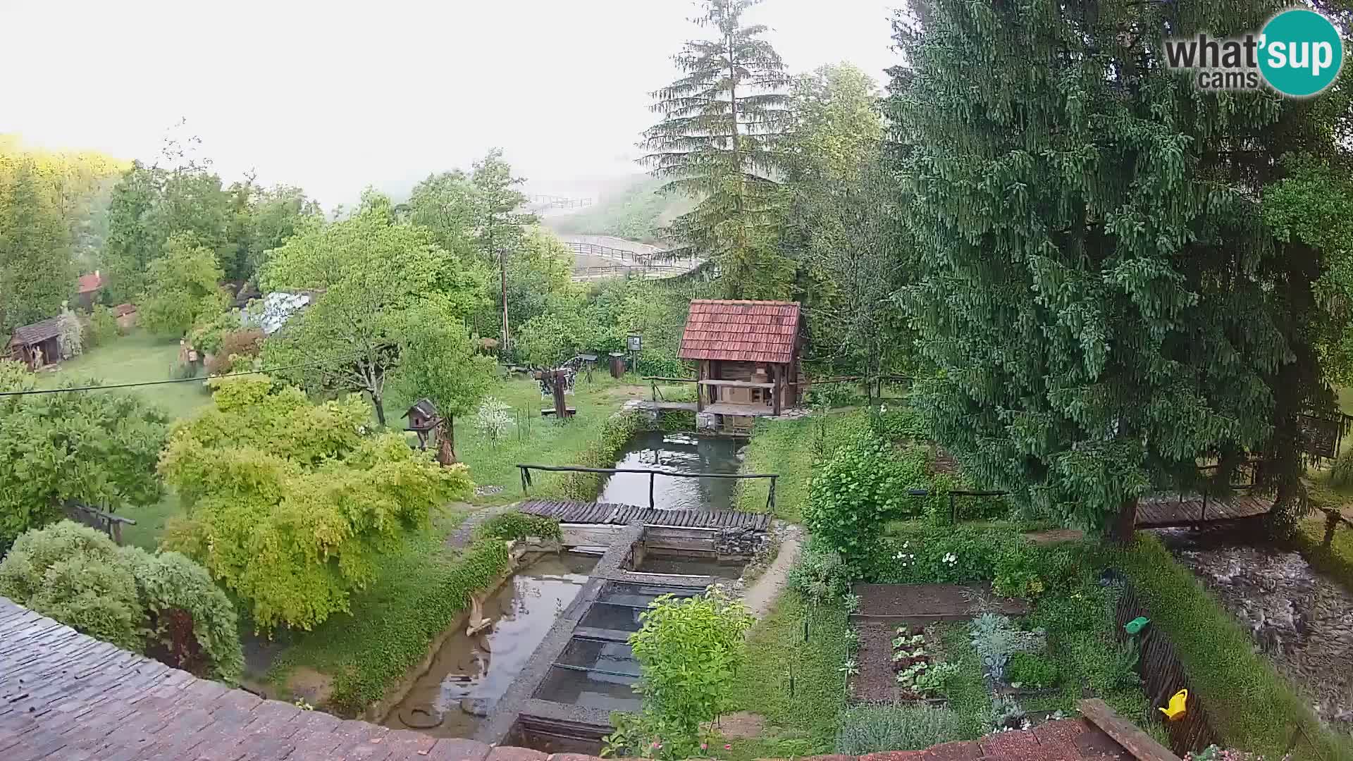 Spletna kamera v živo Rastoke – reka Slunjčica – Hrvaška